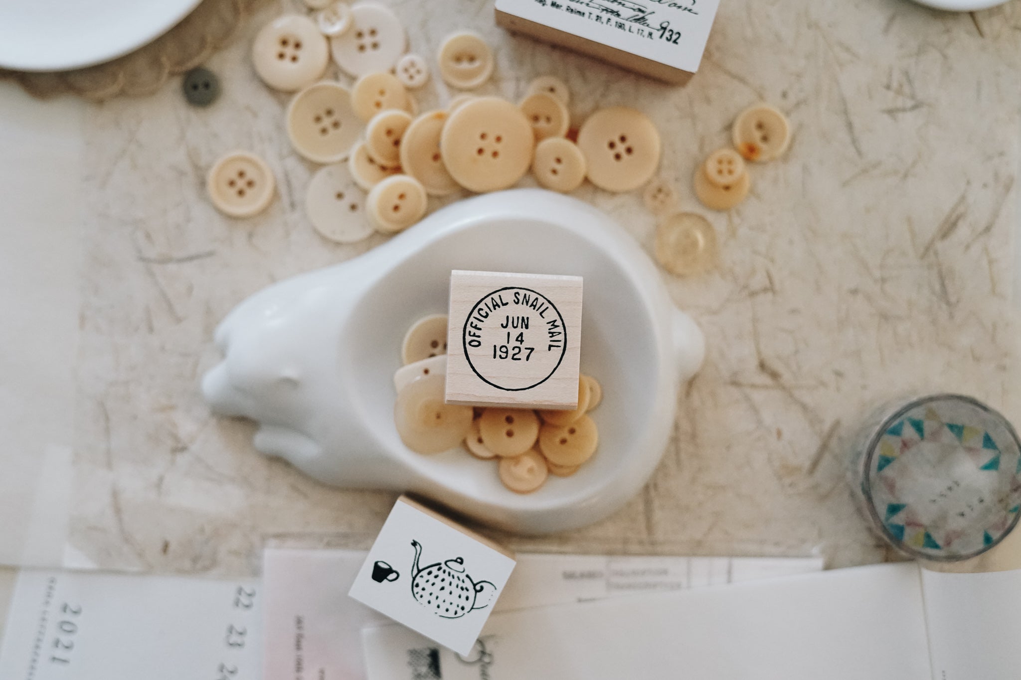 Catslife Press Official Snail Mail Rubber Stamp - Smidapaper Ikigai Shop