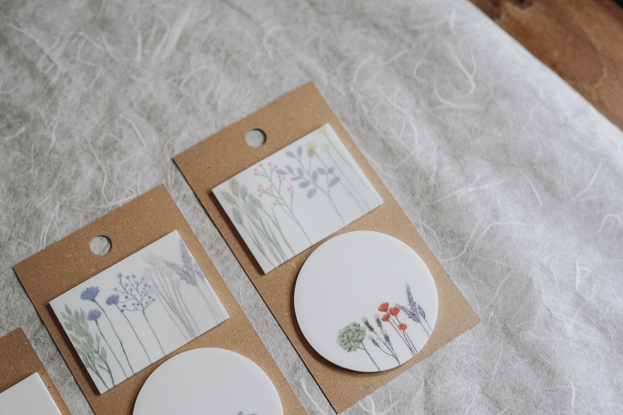 Dried Flower Sticky Notes D - Smidapaper Ikigai Shop