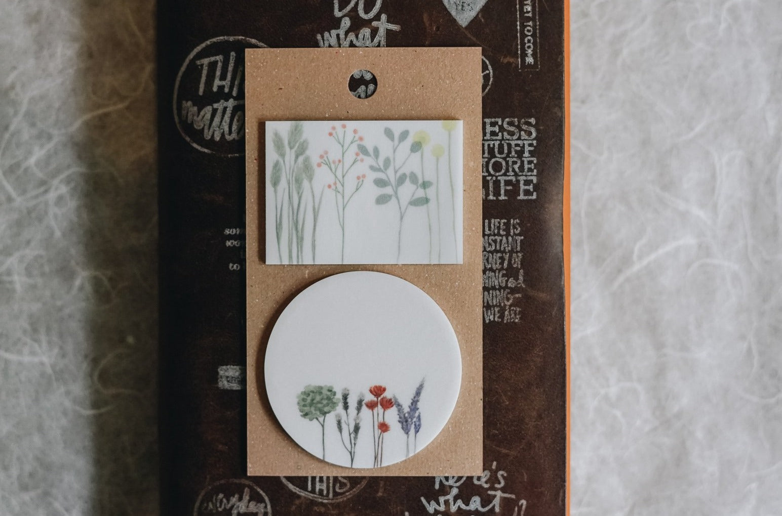 Dried Flower Sticky Notes D - Smidapaper Ikigai Shop