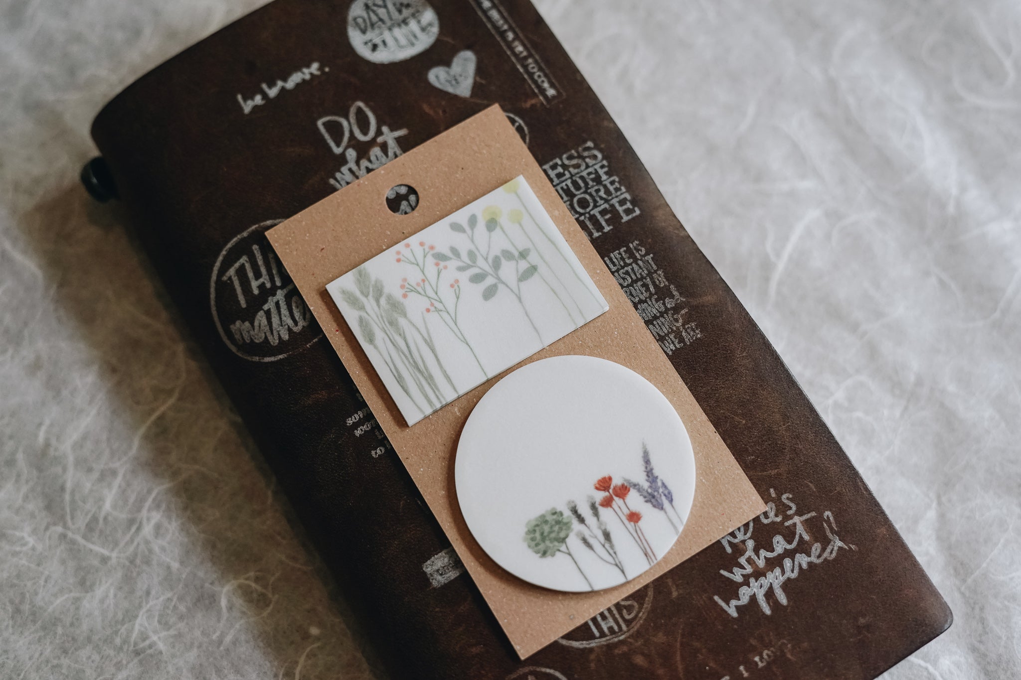 Dried Flower Sticky Notes D - Smidapaper Ikigai Shop