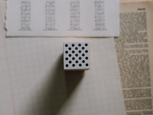 Osco Labo Large Rubber Stamp: Square Dots - Smidapaper Ikigai Shop
