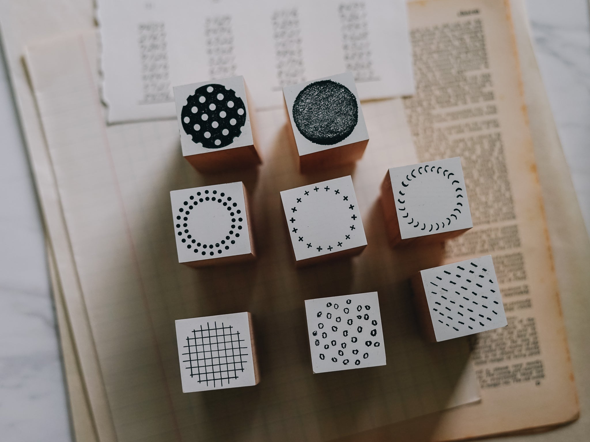 Osco Labo Large Rubber Stamp: Round Rain - Smidapaper Ikigai Shop