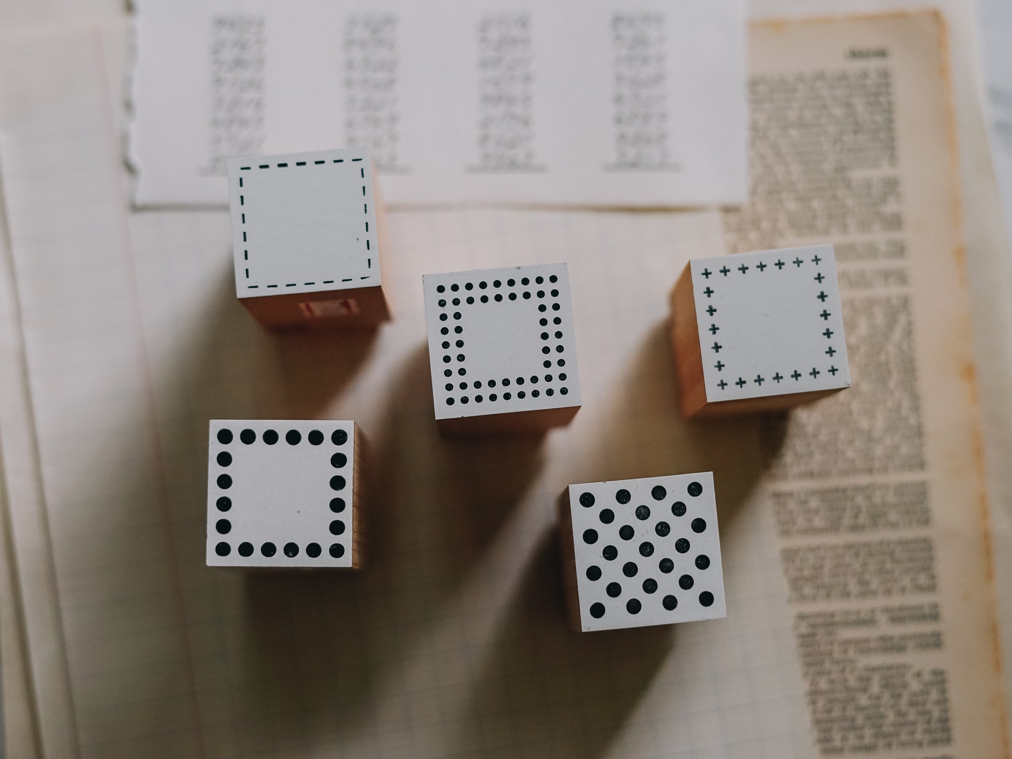 Osco Labo Large Rubber Stamp: Square Frame Dot - Smidapaper Ikigai Shop