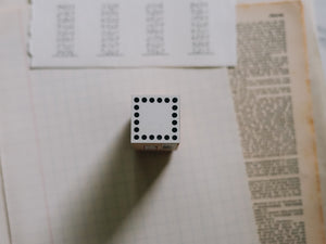 Osco Labo Large Rubber Stamp: Square Frame Dot - Smidapaper Ikigai Shop