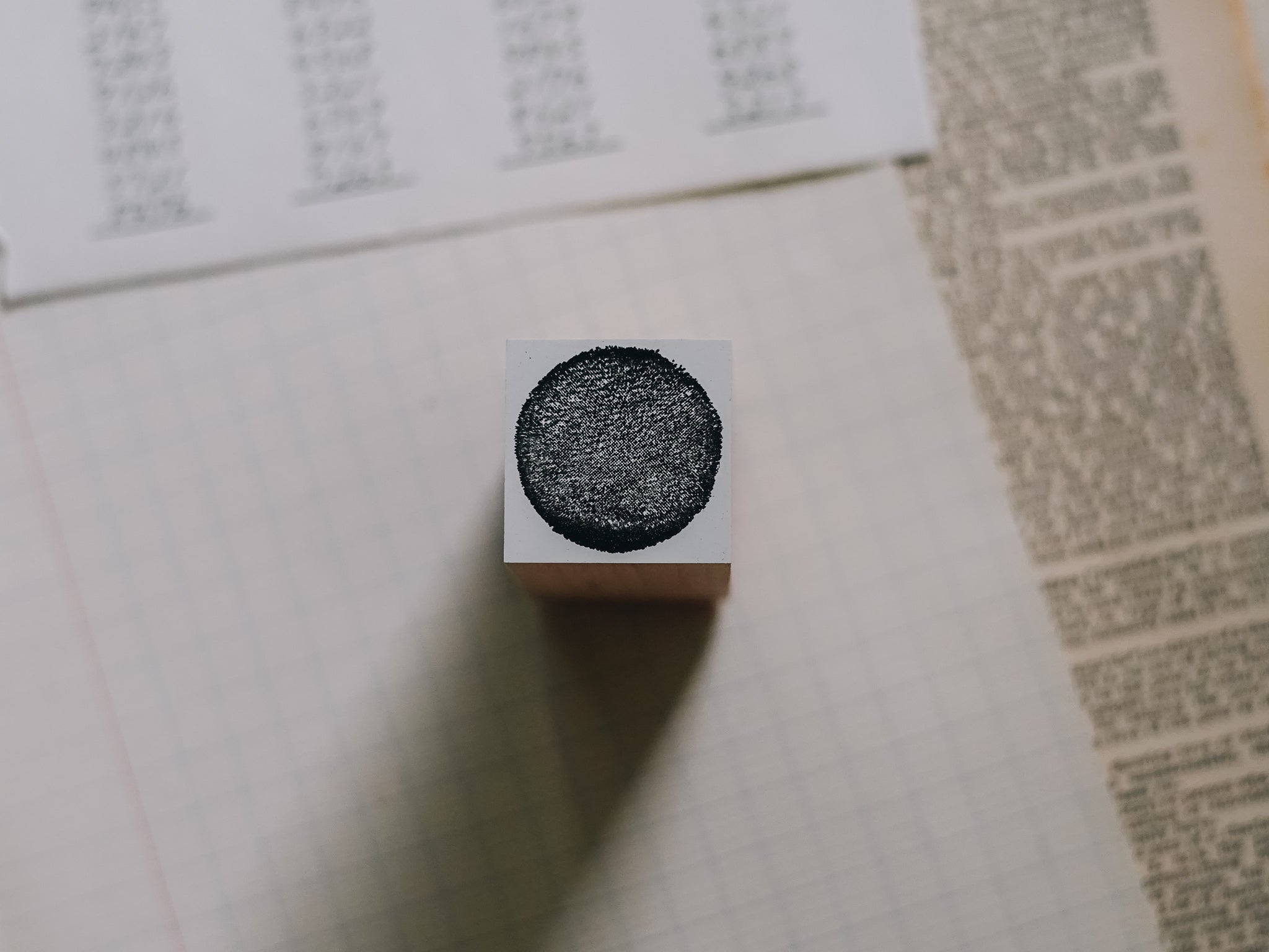 Osco Labo Large Rubber Stamp: Round Moon - Smidapaper Ikigai Shop