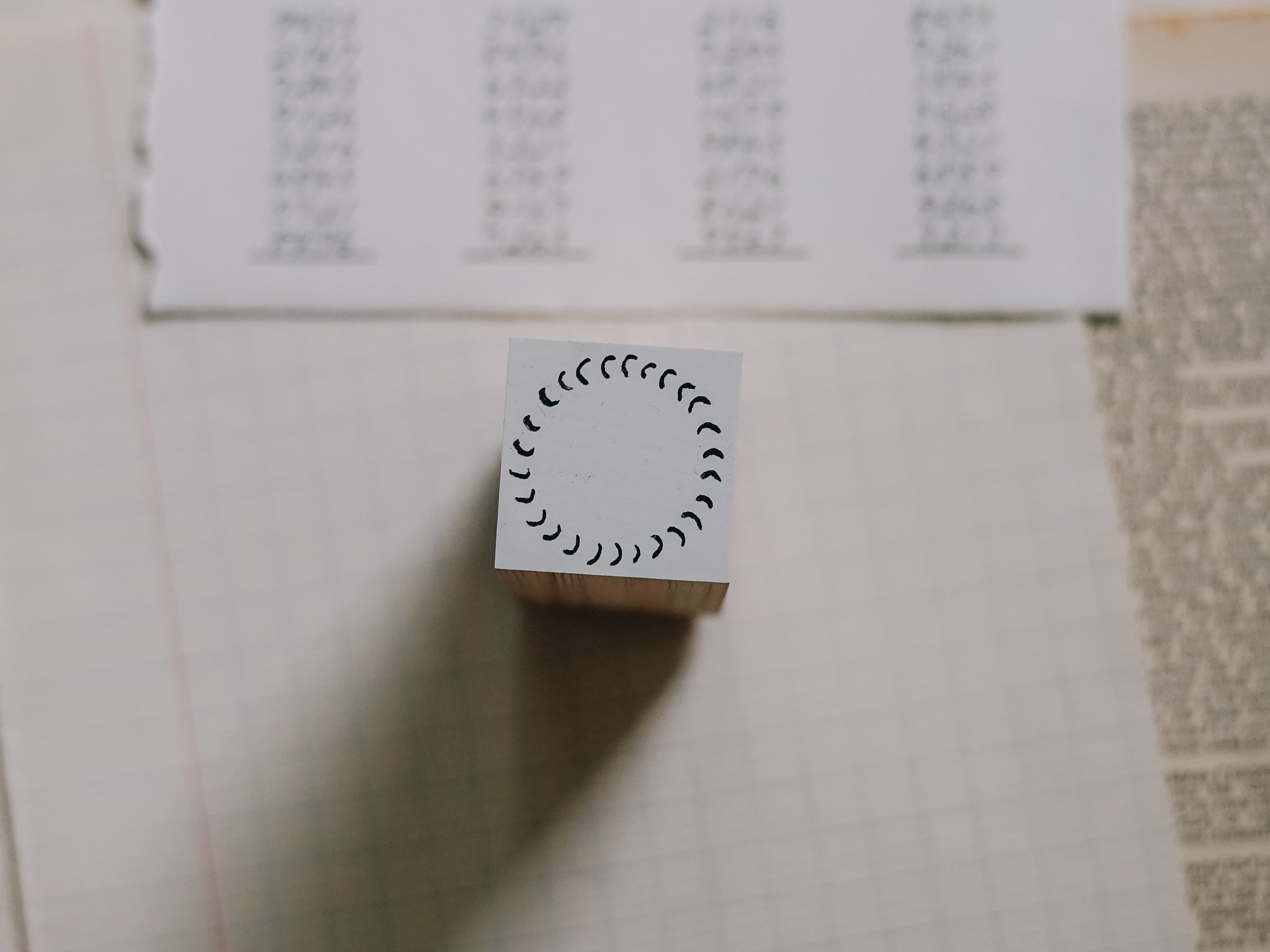 Osco Labo Large Rubber Stamp: Round Sun - Smidapaper Ikigai Shop