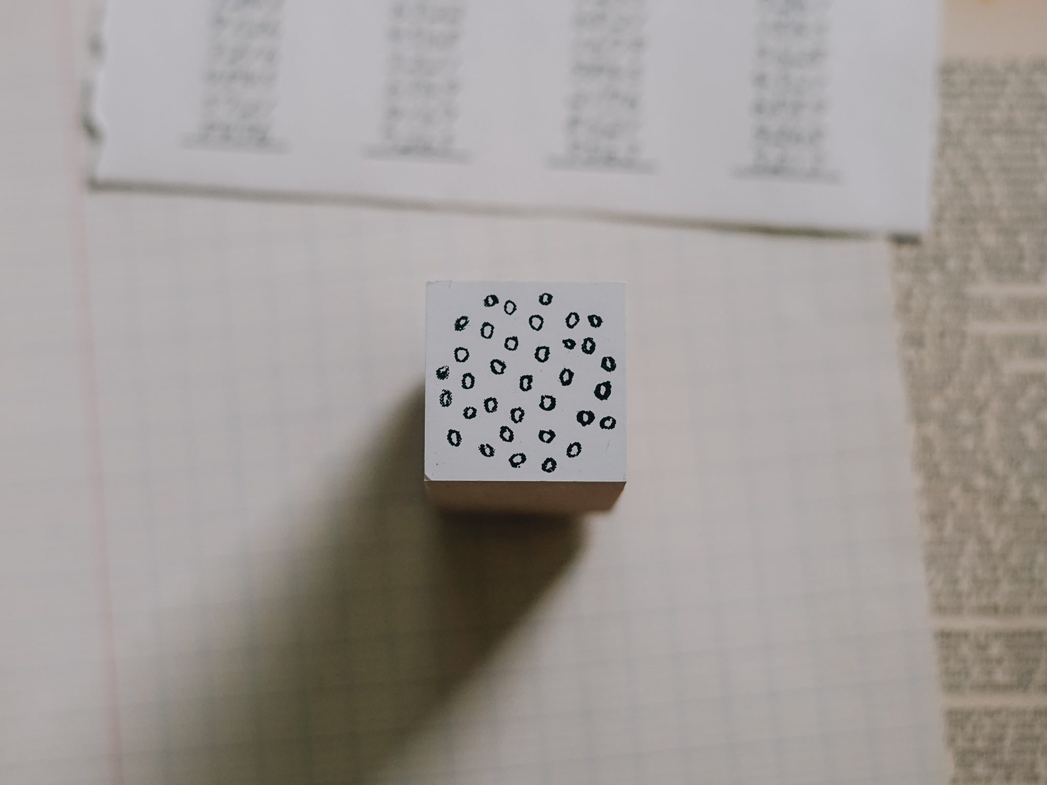 Osco Labo Large Rubber Stamp: Round Snow - Smidapaper Ikigai Shop