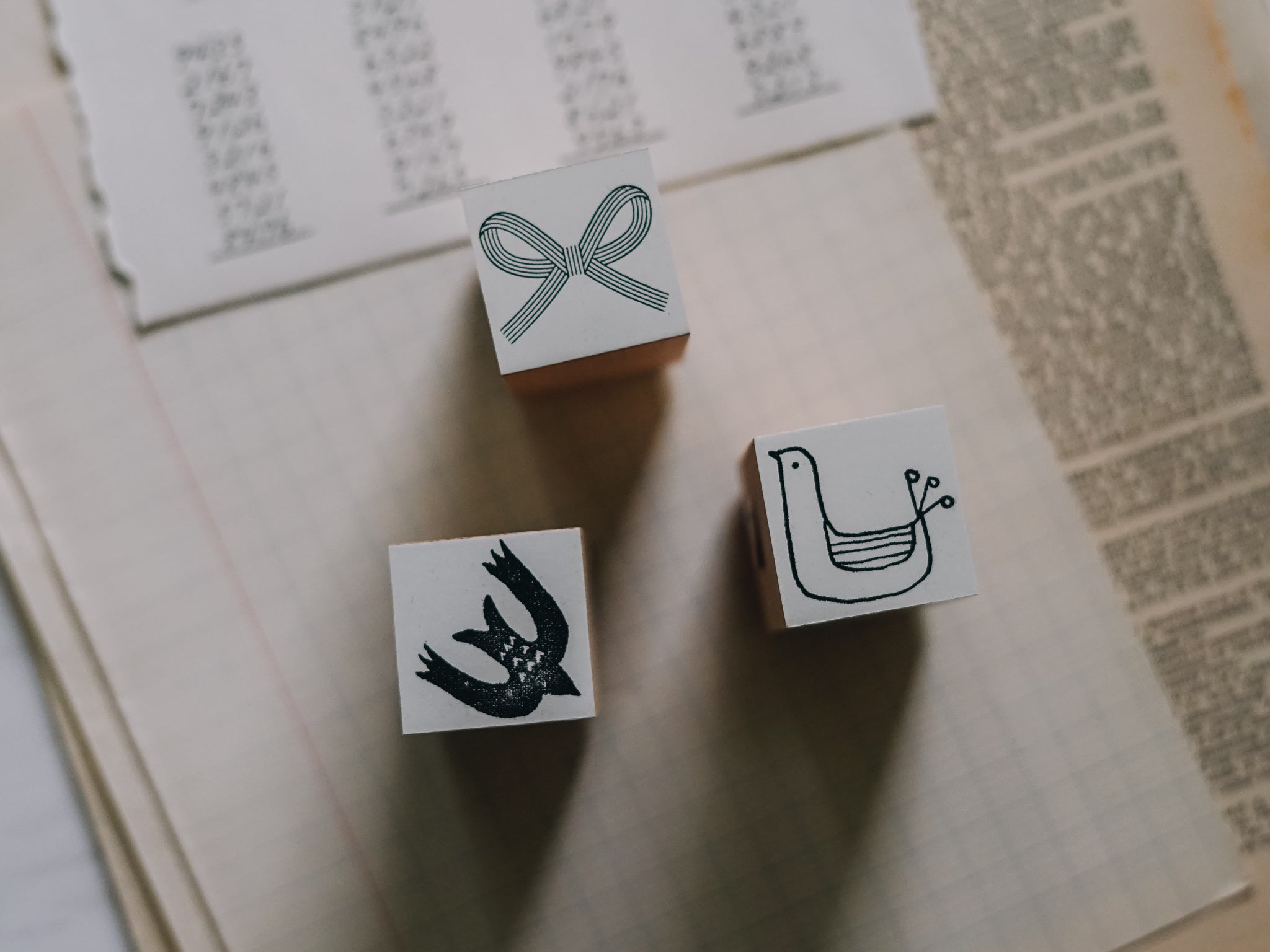 Osco Labo Large Rubber Stamp: Mizuhiki Bowknot - Smidapaper Ikigai Shop