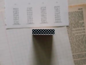 Osco Labo Wide Tape Rubber Stamp: Dots White - Smidapaper Ikigai Shop