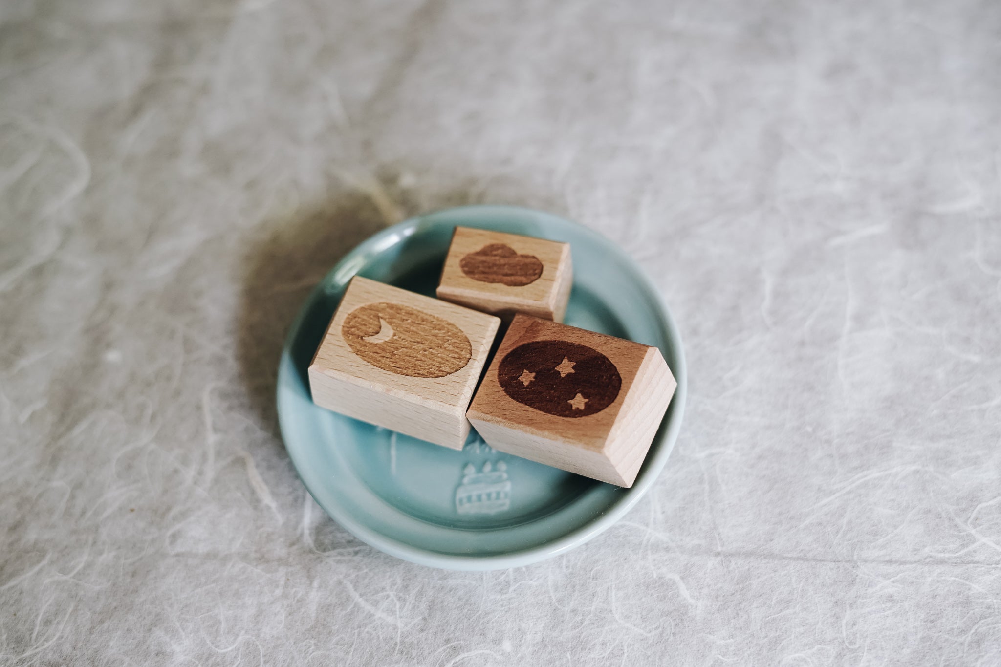 Penny Fei Star, Moon, Cloud Rubber Stamp Set (set of 3) - Smidapaper Ikigai Shop