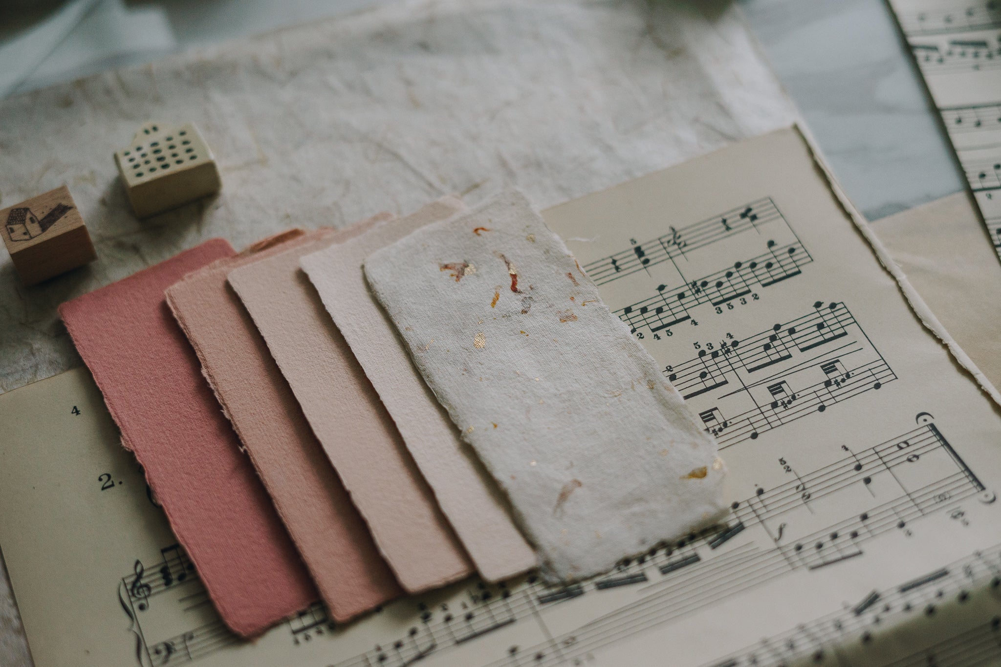 Spring to Summer: Spring Mist Exclusive Handmade Paper Bundle (pack of 5) - Smidapaper Ikigai Shop