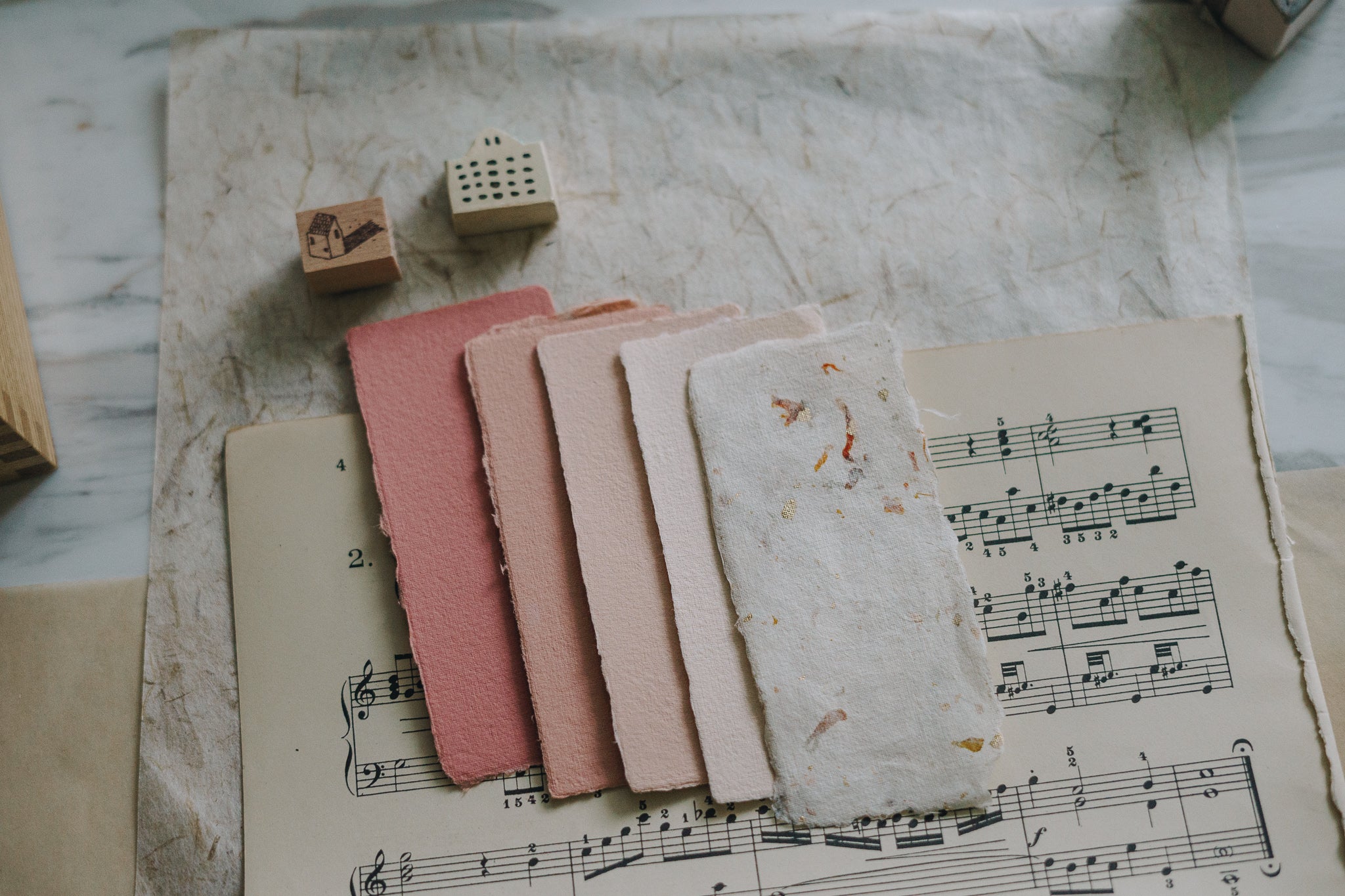 Spring to Summer: Spring Mist Exclusive Handmade Paper Bundle (pack of 5) - Smidapaper Ikigai Shop