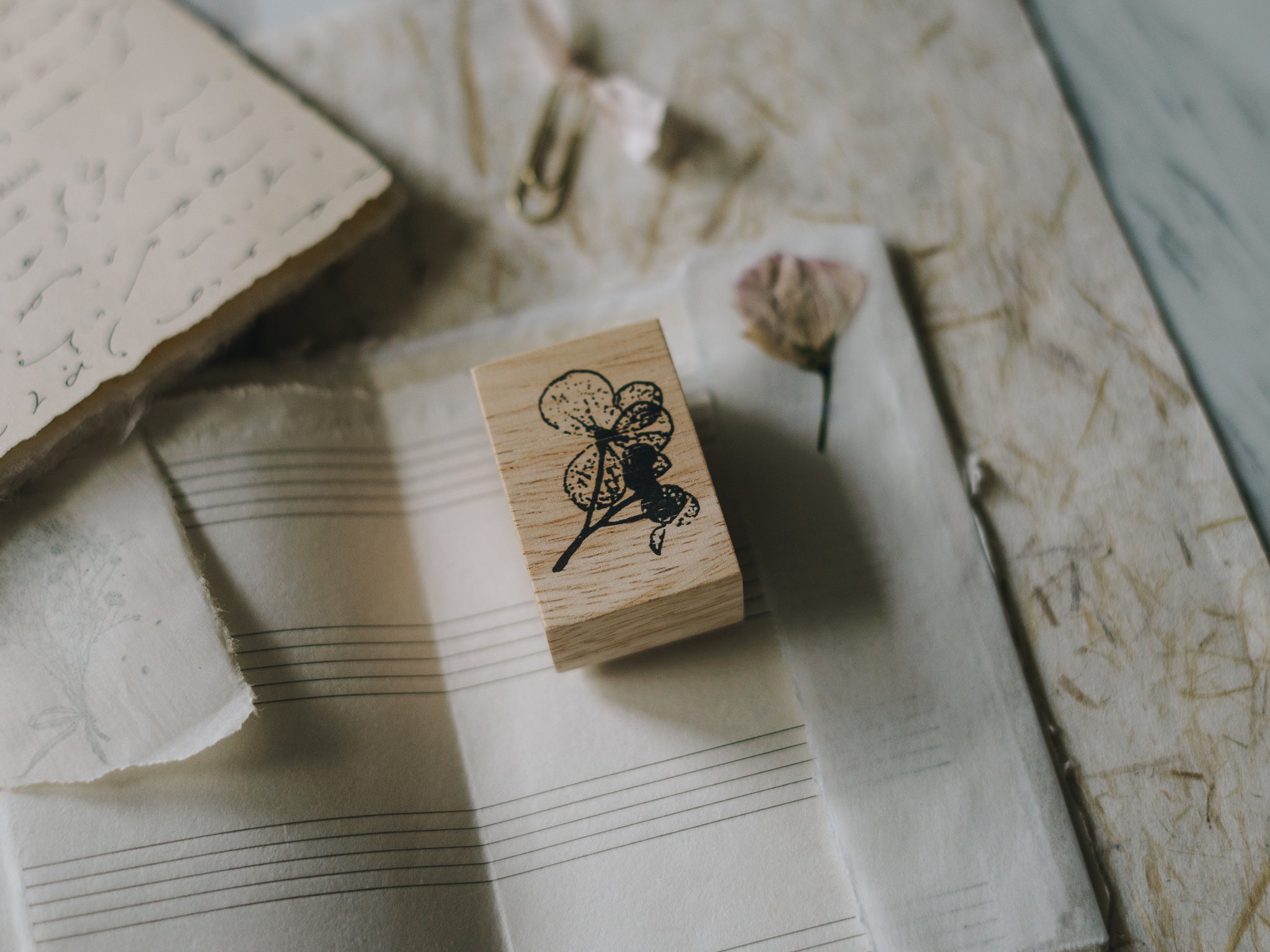 Pressed Flower Rubber Stamp: B - Smidapaper Ikigai Shop