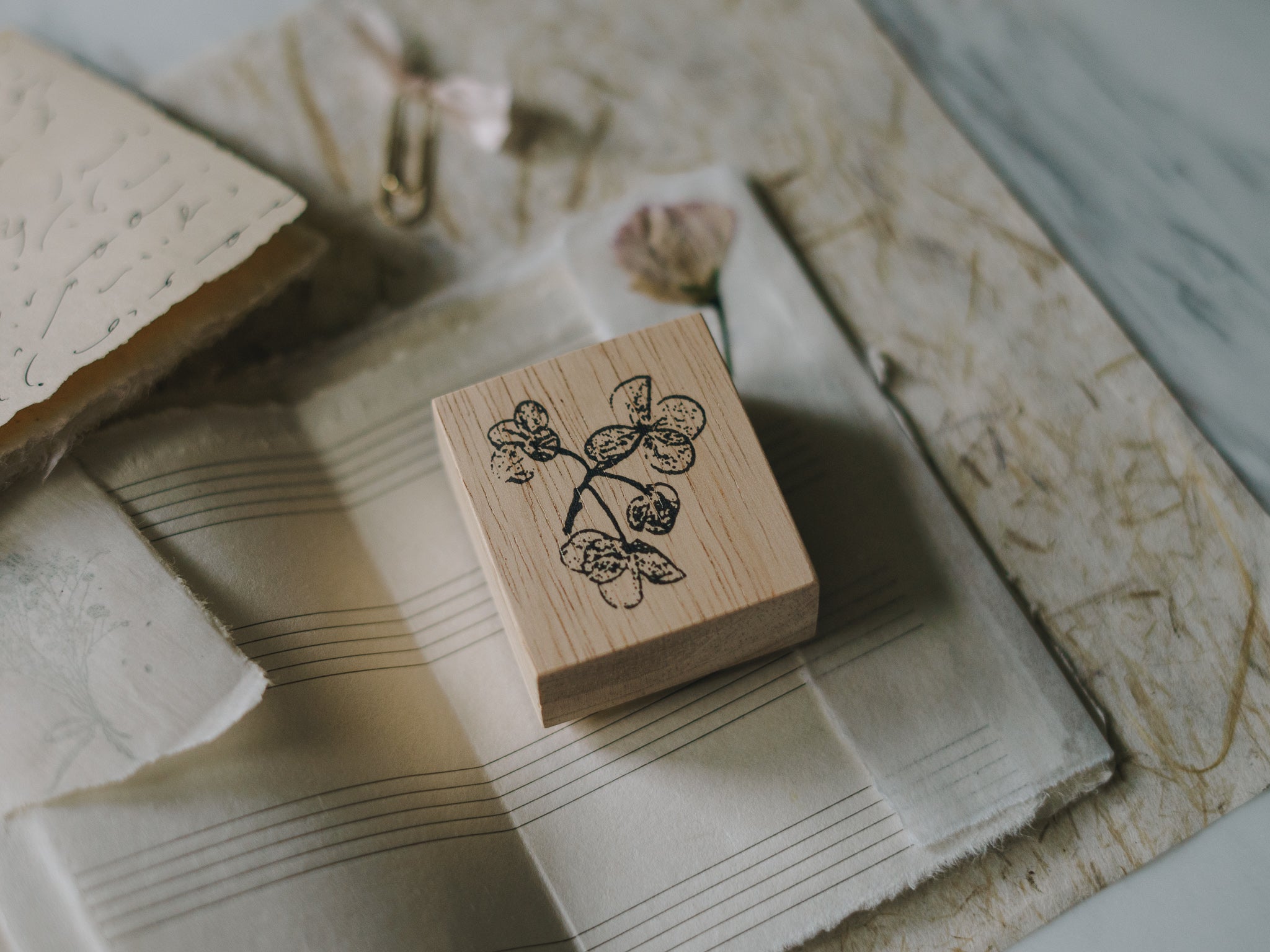 Pressed Flower Rubber Stamp: C - Smidapaper Ikigai Shop