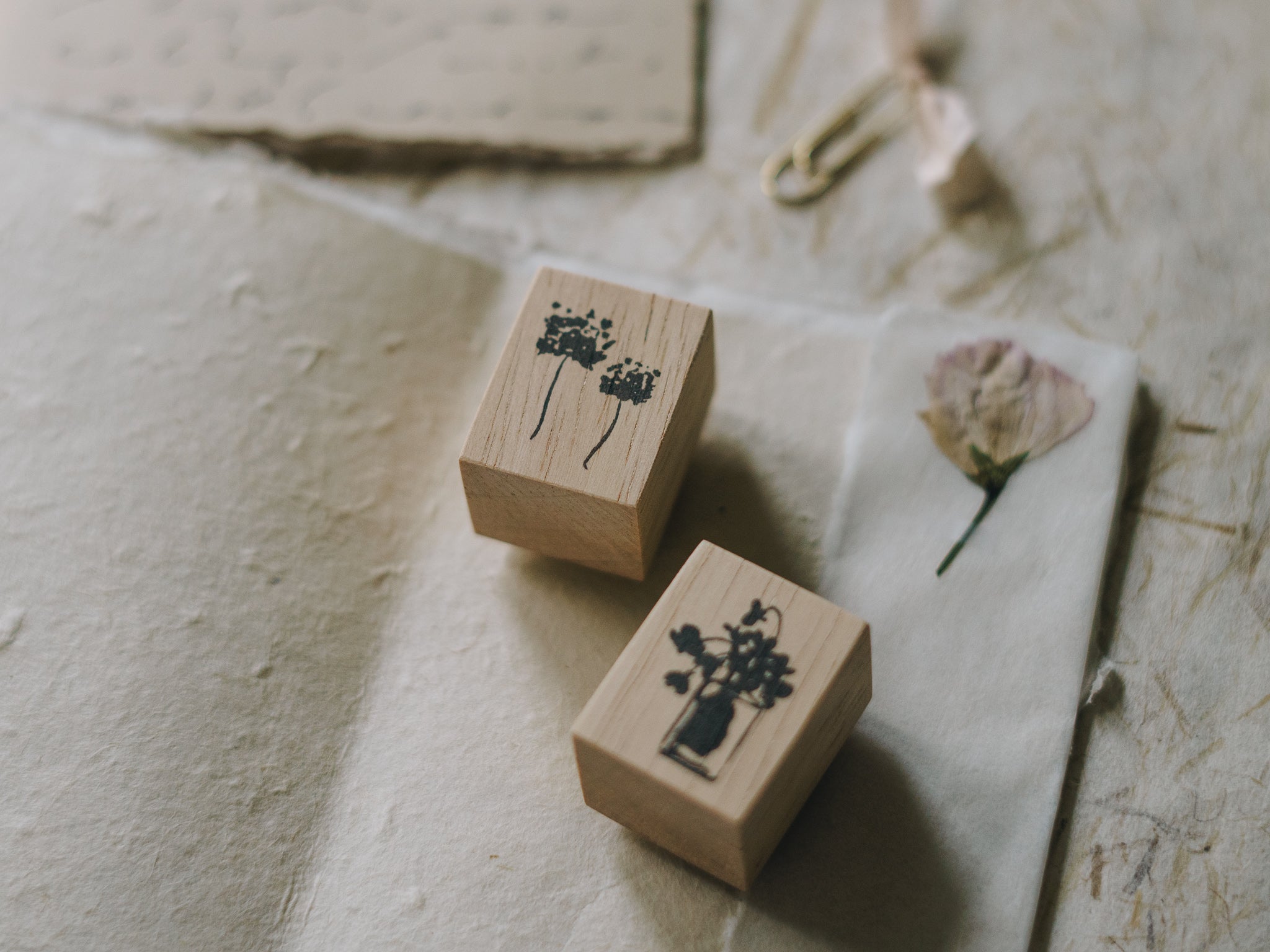 Flower Shadow Rubber Stamps: Hydrangea - Smidapaper Ikigai Shop