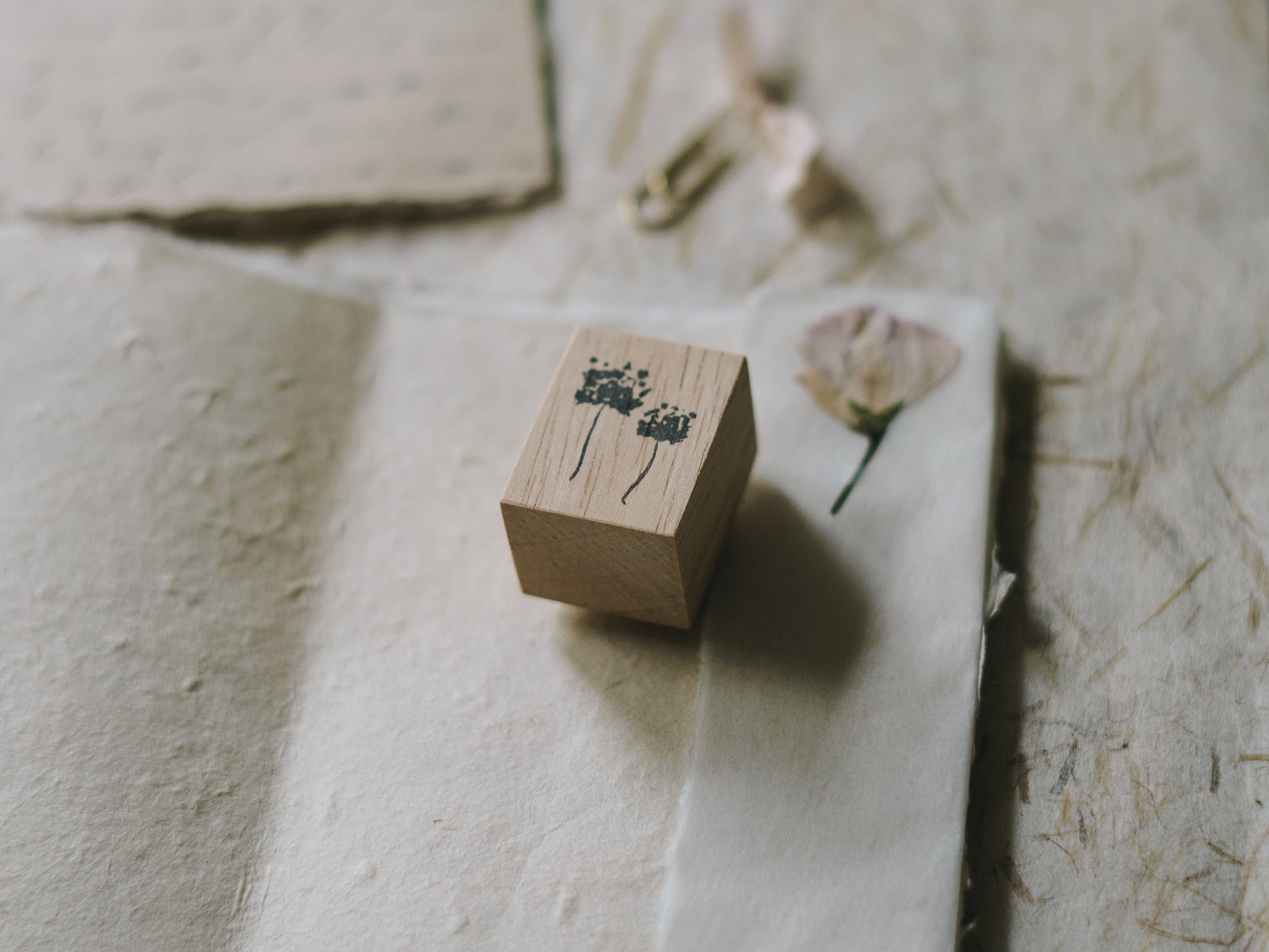 Flower Shadow Rubber Stamps: Hydrangea - Smidapaper Ikigai Shop