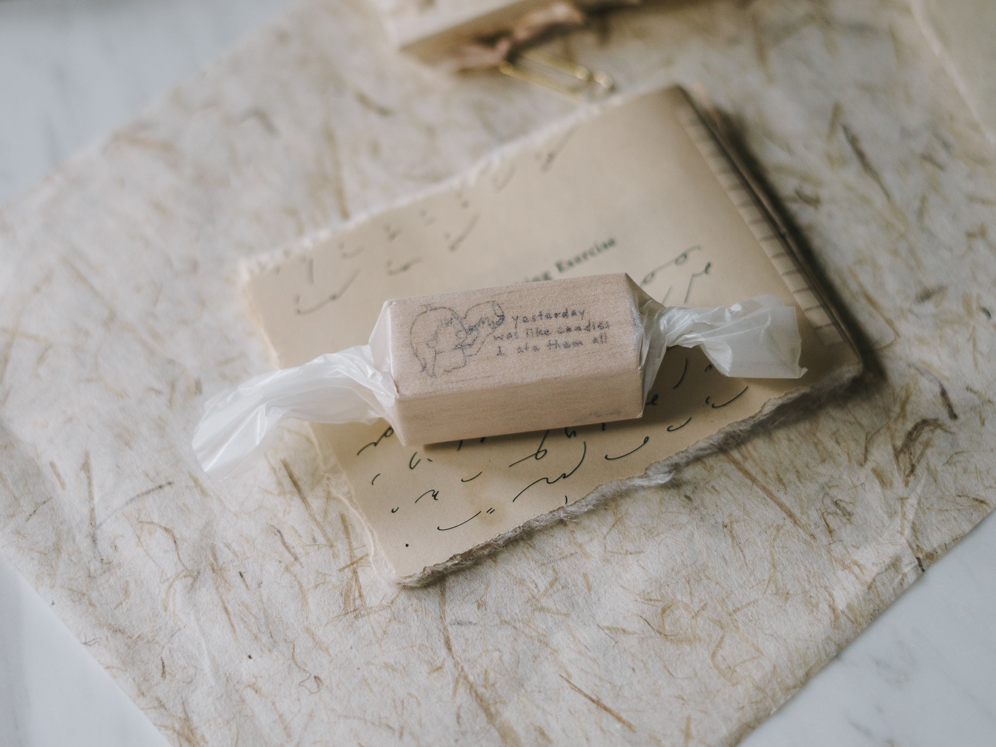 Girl with Candies Rubber Stamps - Smidapaper Ikigai Shop