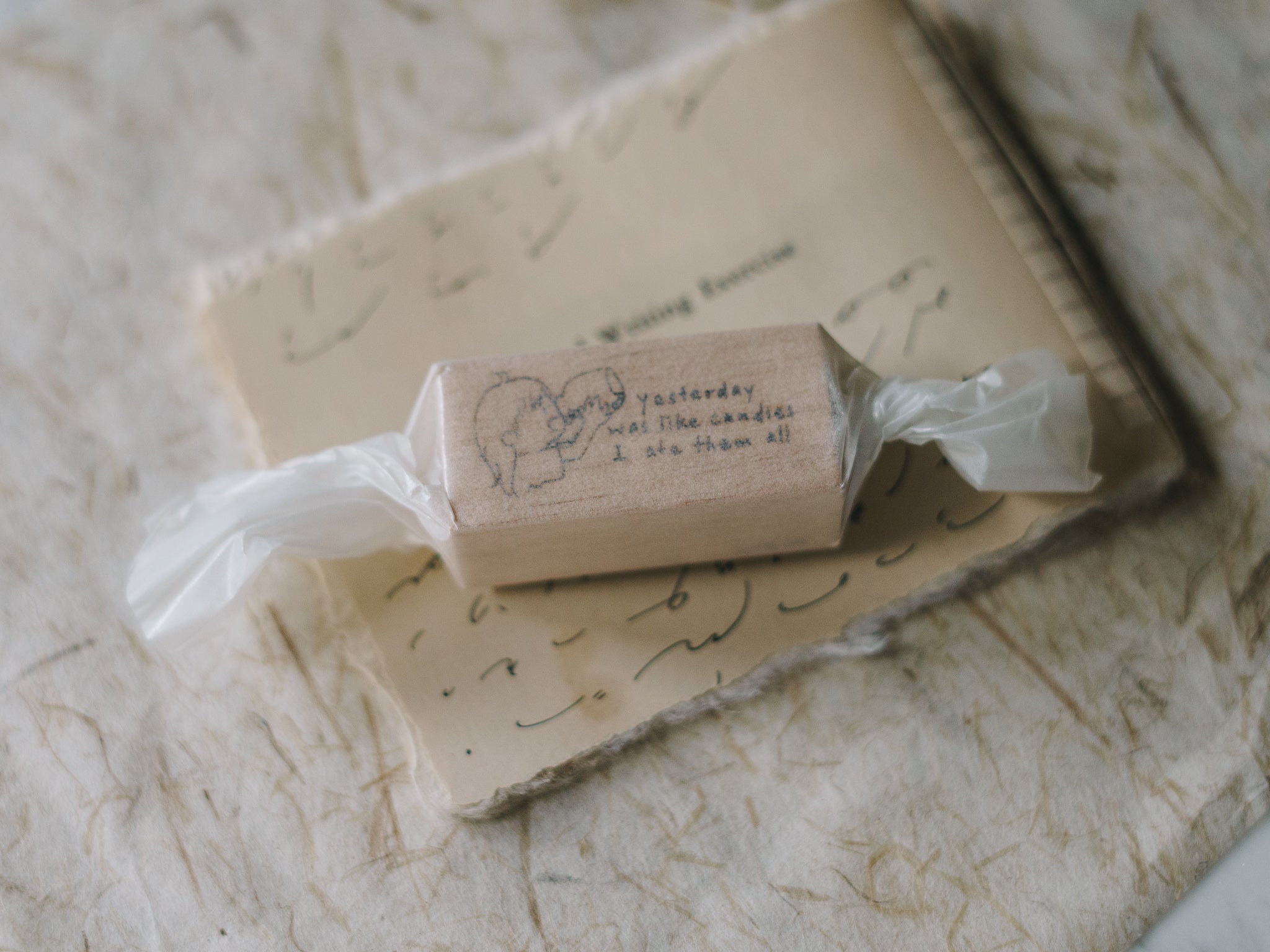 Girl with Candies Rubber Stamps - Smidapaper Ikigai Shop