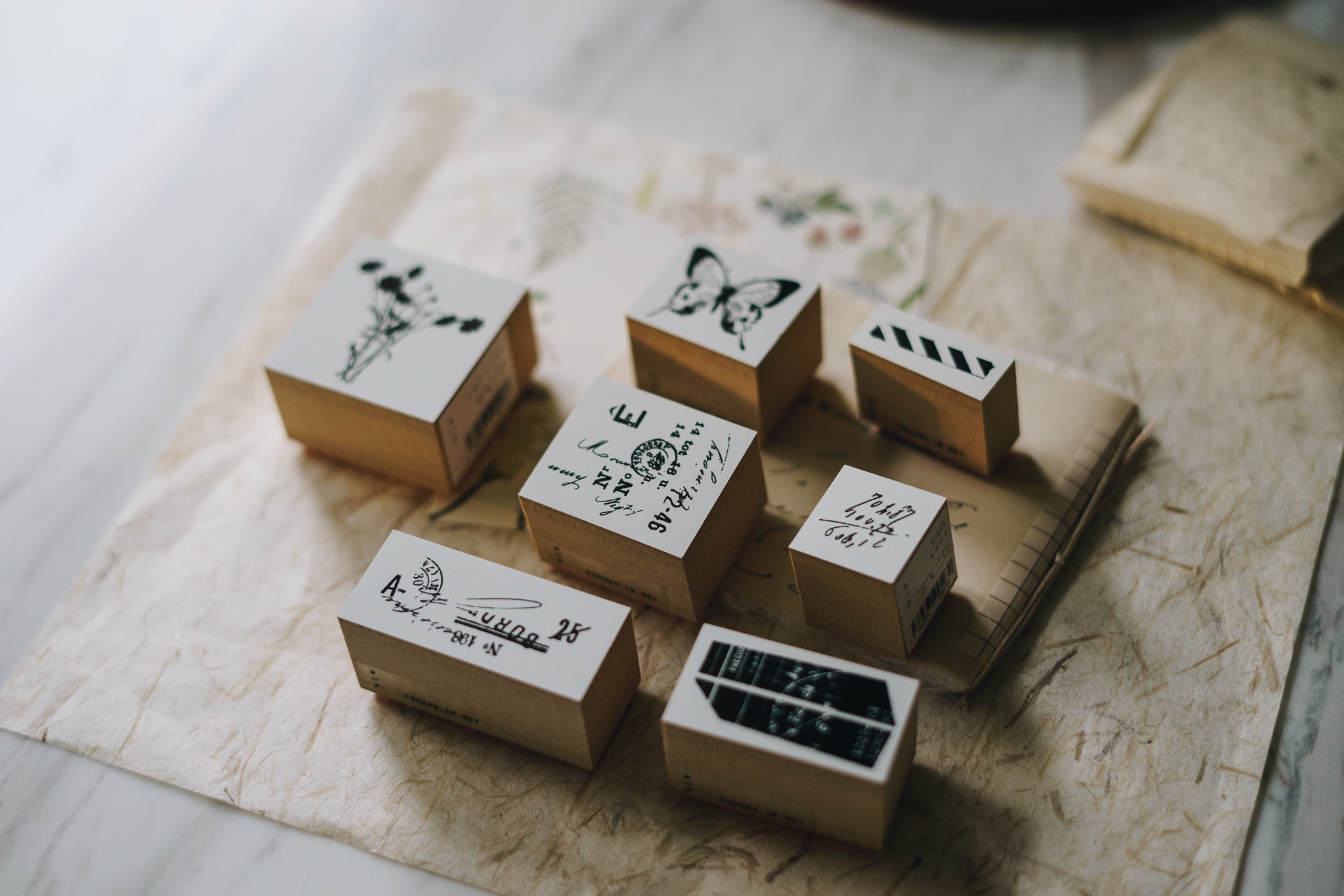 Yohaku Original Rubber Stamp-(S-019) Stripes - Smidapaper Ikigai Shop