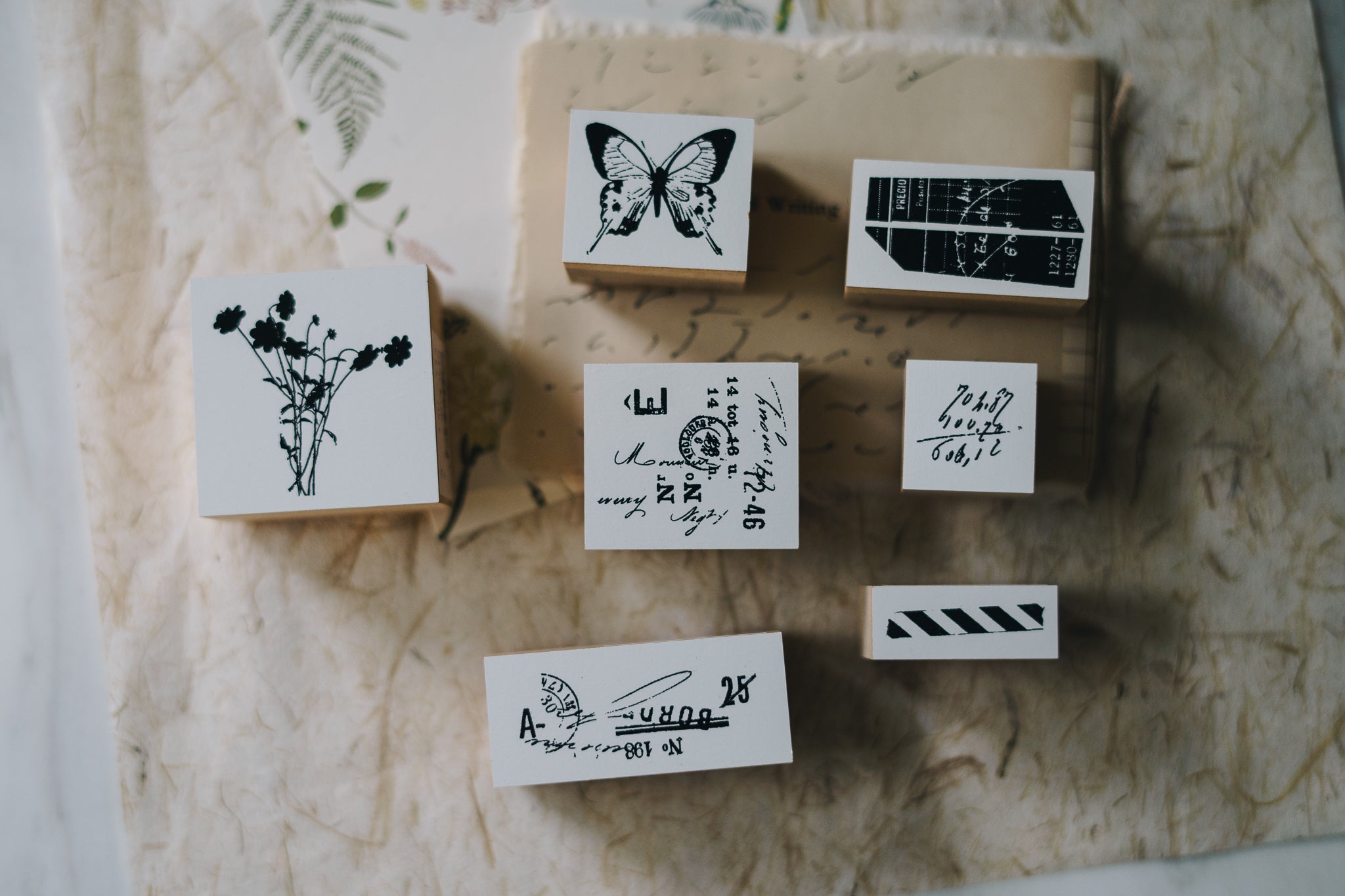 Yohaku Original Rubber Stamp-(S-019) Stripes - Smidapaper Ikigai Shop