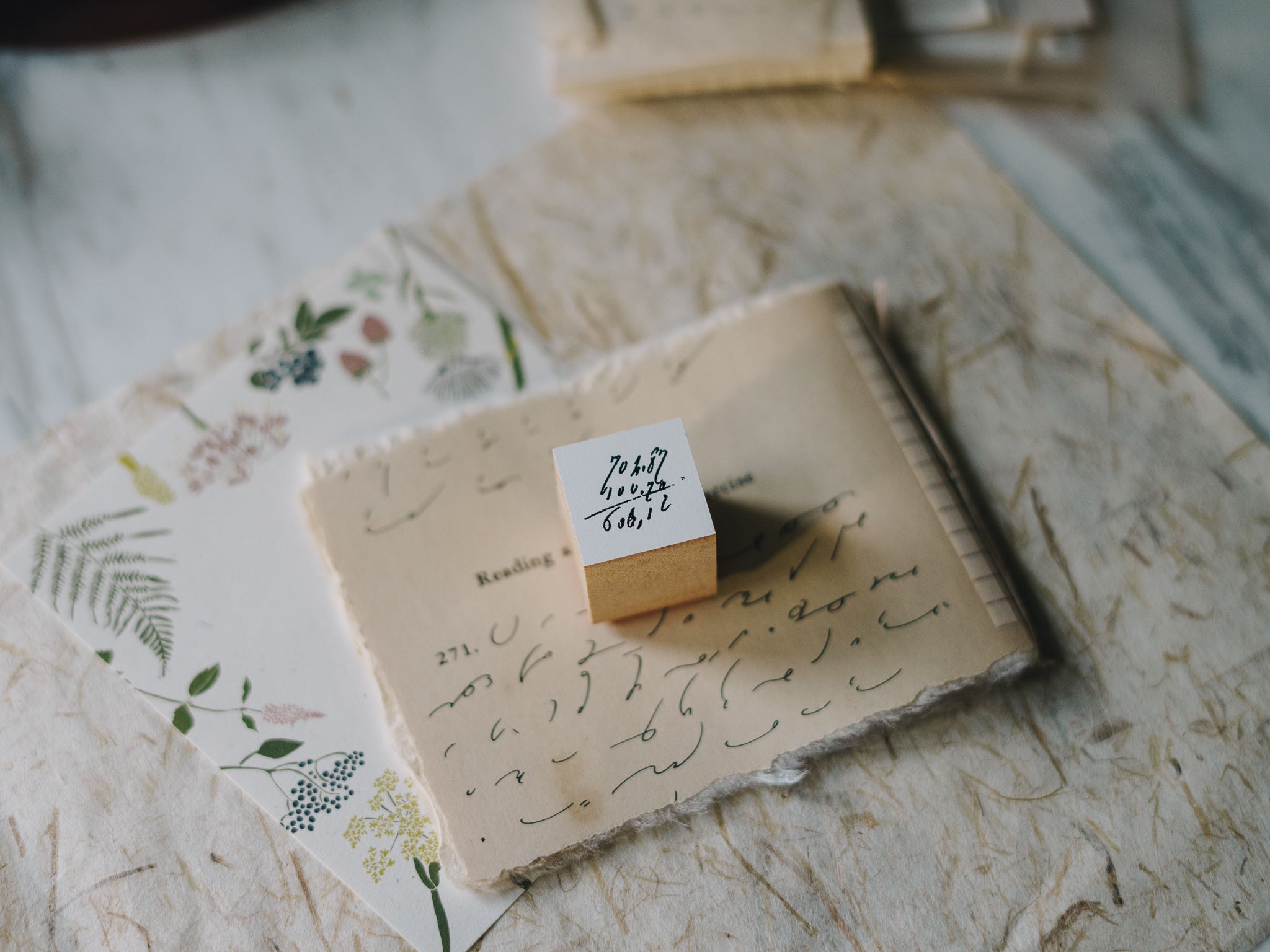 Yohaku Original Rubber Stamp-(S-023) Count - Smidapaper Ikigai Shop