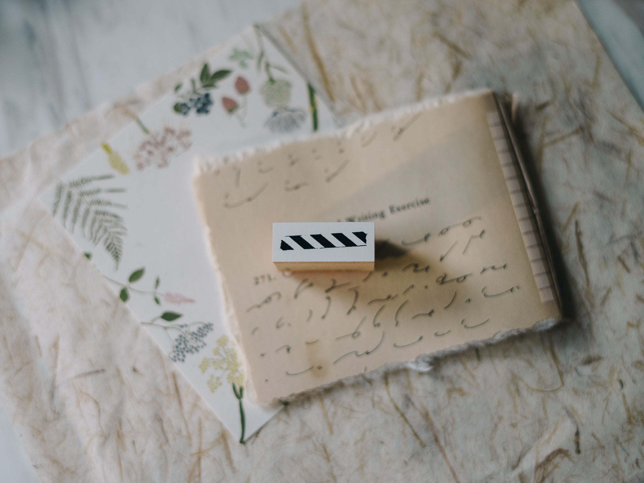 Yohaku Original Rubber Stamp-(S-019) Stripes - Smidapaper Ikigai Shop