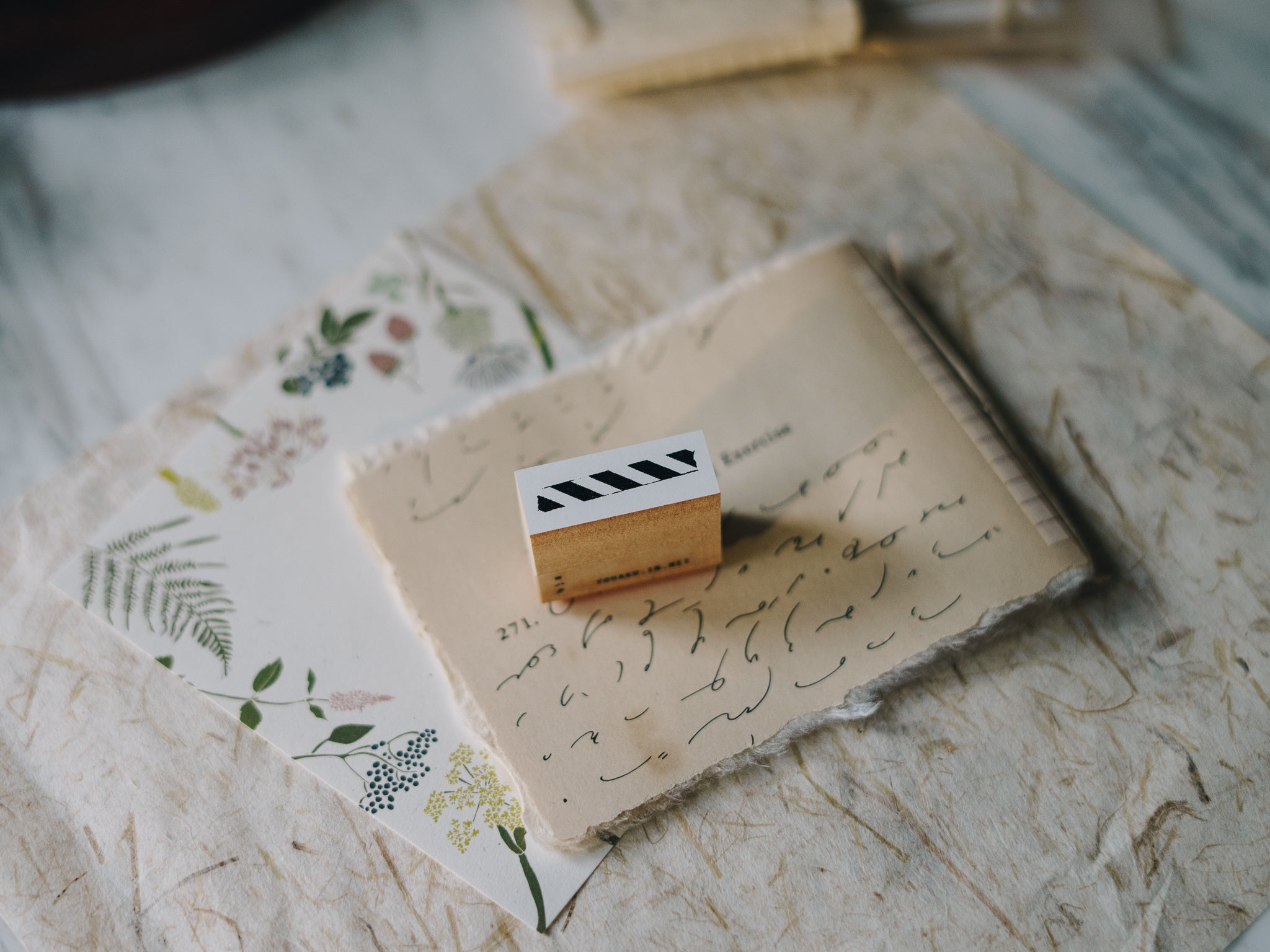 Yohaku Original Rubber Stamp-(S-019) Stripes - Smidapaper Ikigai Shop