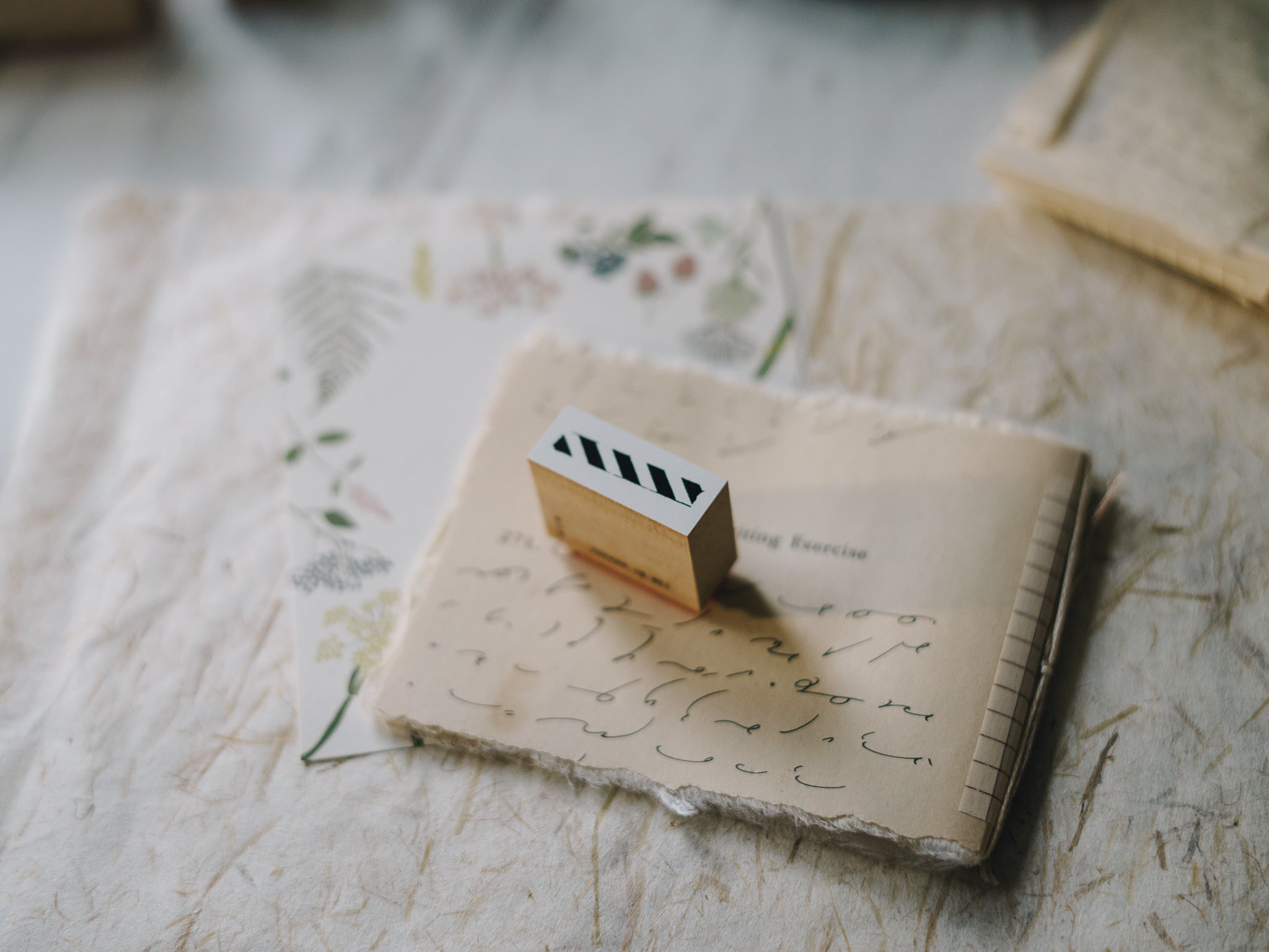 Yohaku Original Rubber Stamp-(S-019) Stripes - Smidapaper Ikigai Shop