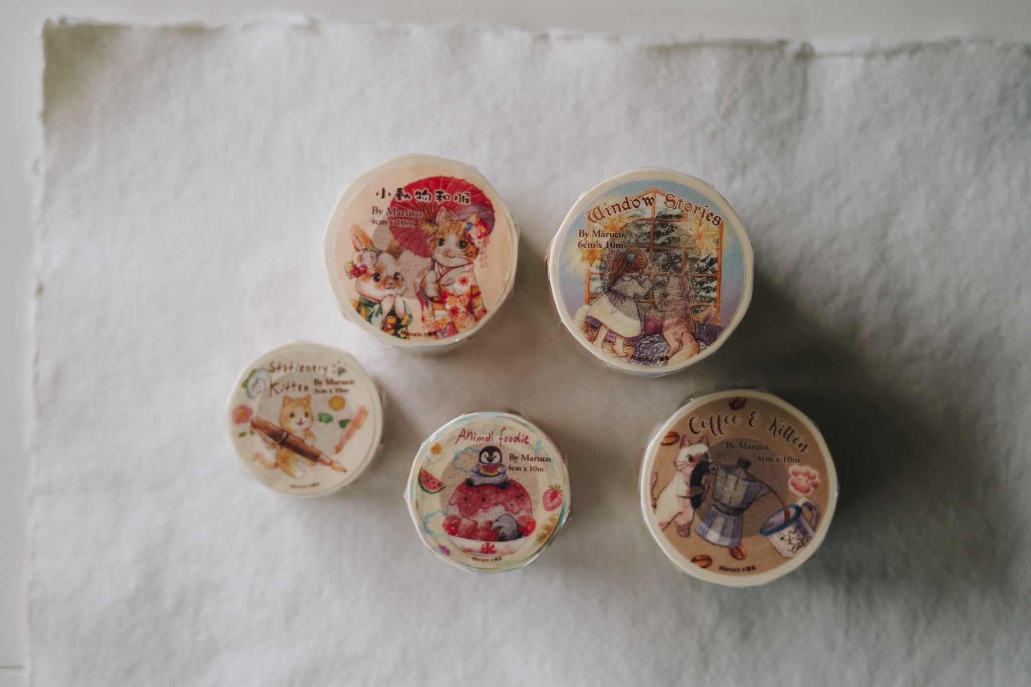 Maruco Coffee Kitten Washi Tape - Smidapaper Ikigai Shop