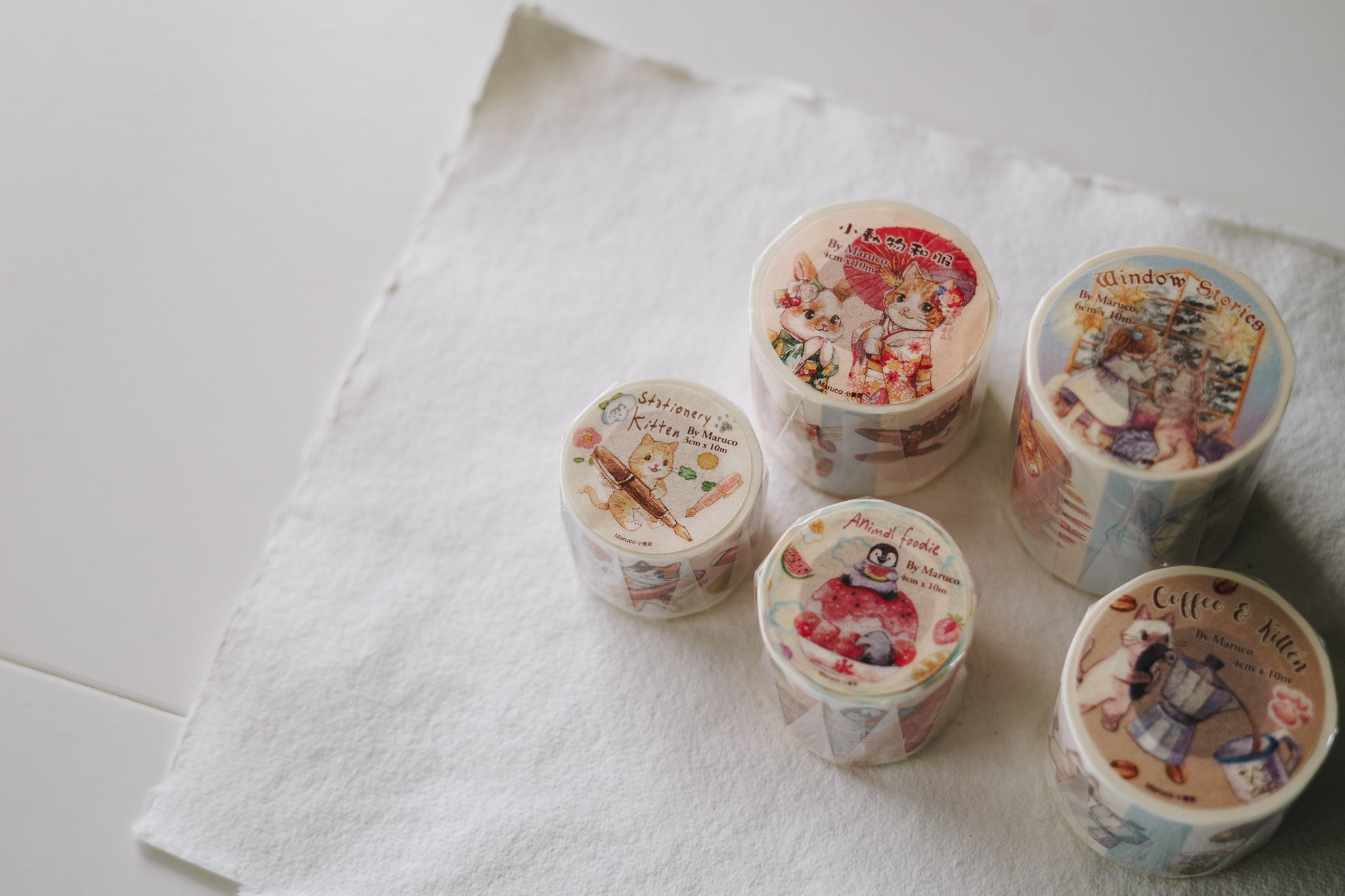 Maruco Animal Foodie Washi Tape - Smidapaper Ikigai Shop