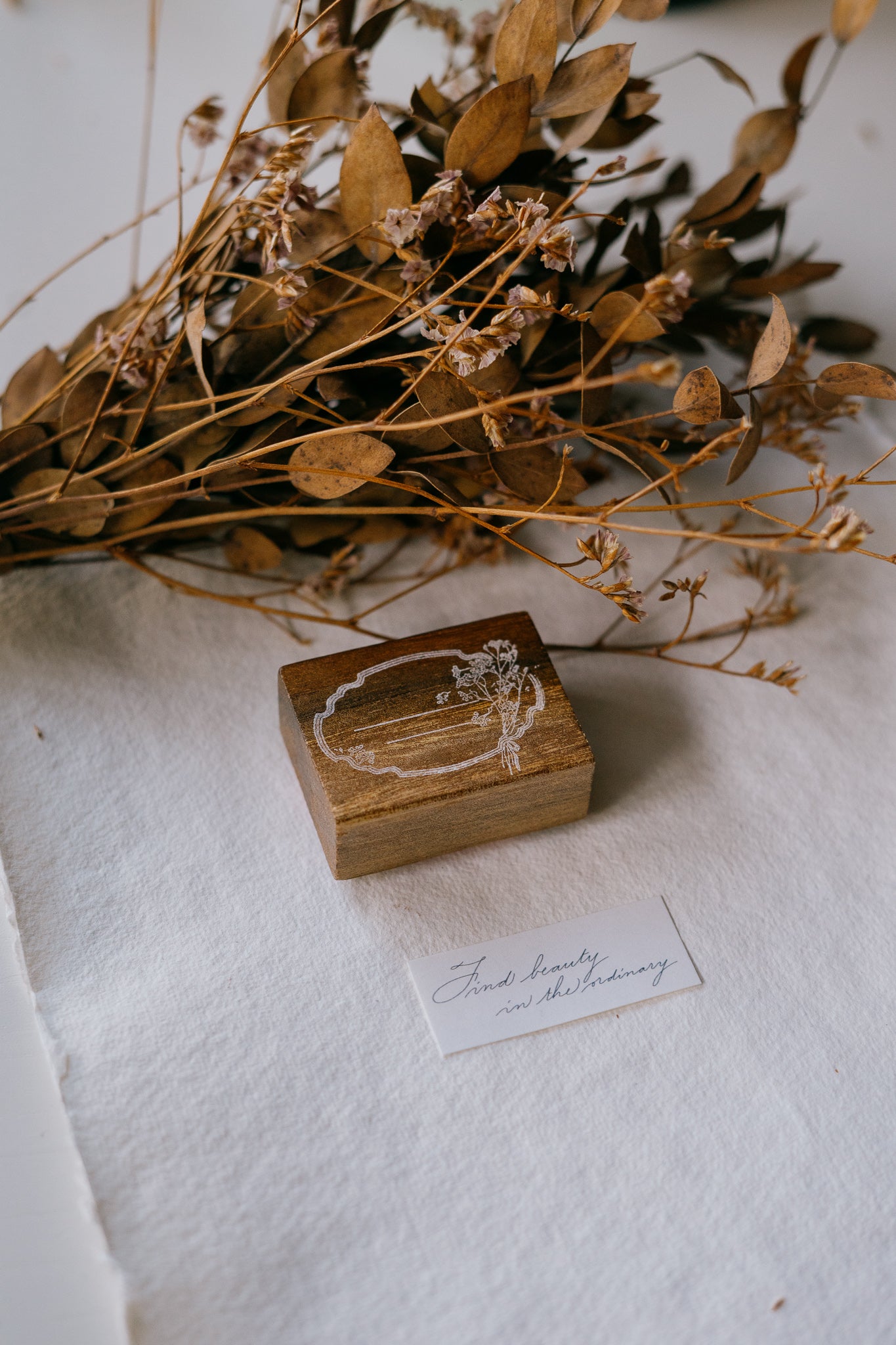 smidapaper x Jieyanow Atelier: Find Beauty Rubber Stamp - Smidapaper Ikigai Shop