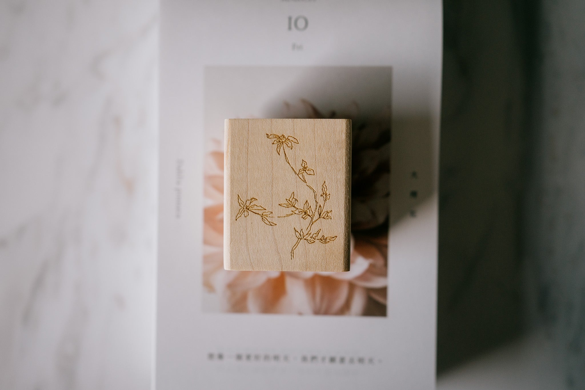 Jesslynn Padilla: Forsythia Branch Rubber Stamp