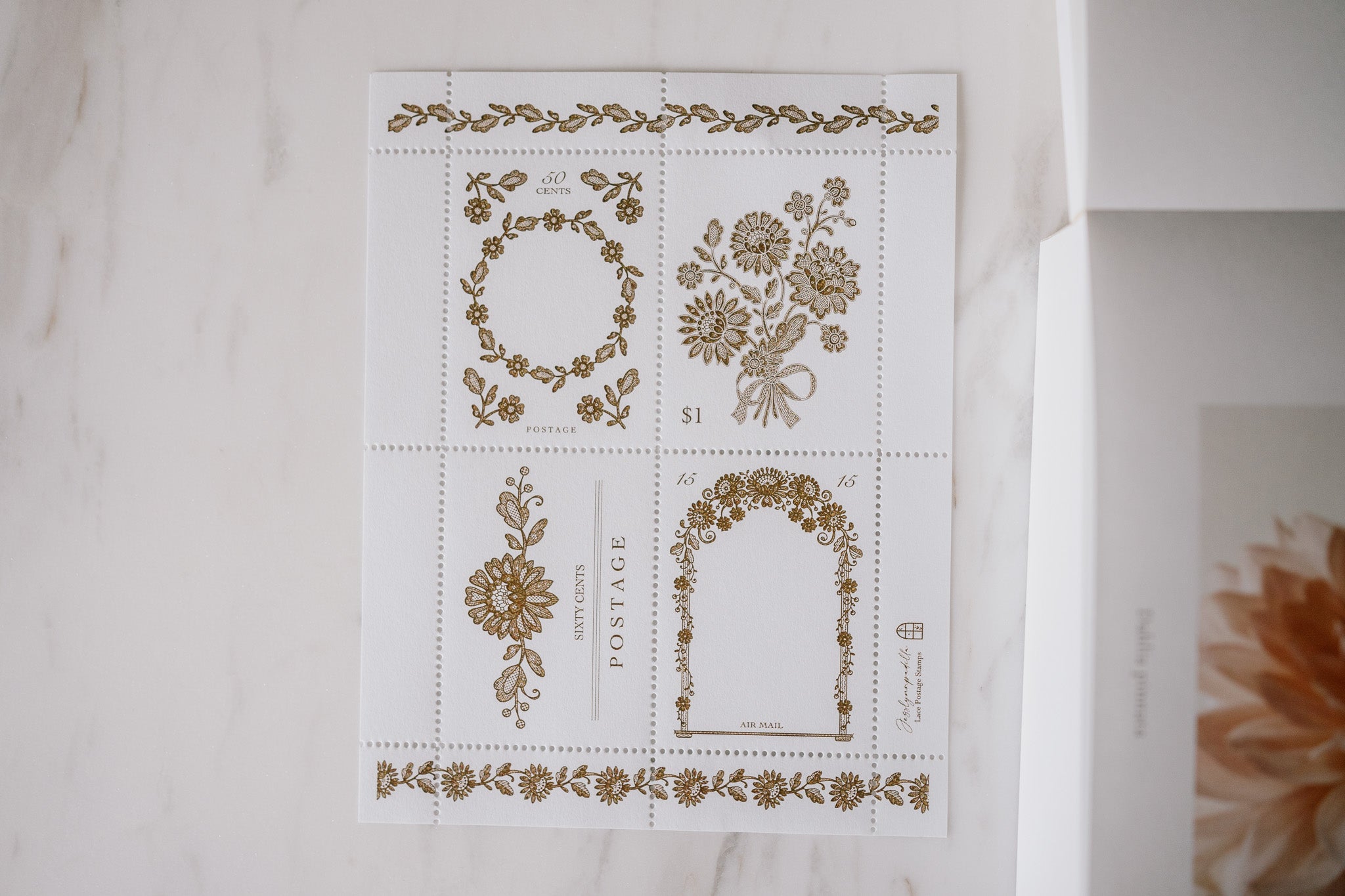 Jesslynn Padilla: Lace Postage Stickers