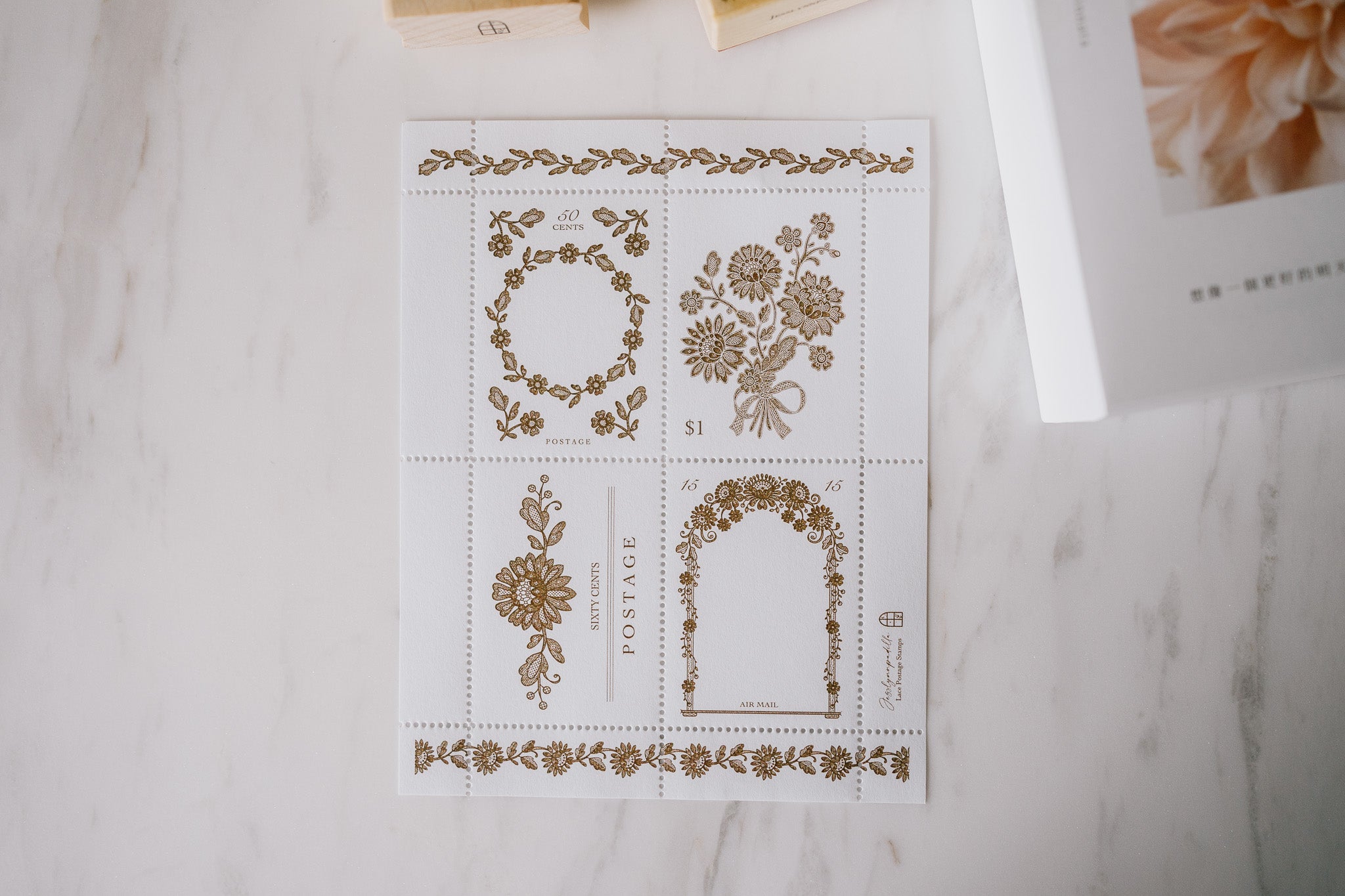 Jesslynn Padilla: Lace Postage Stickers