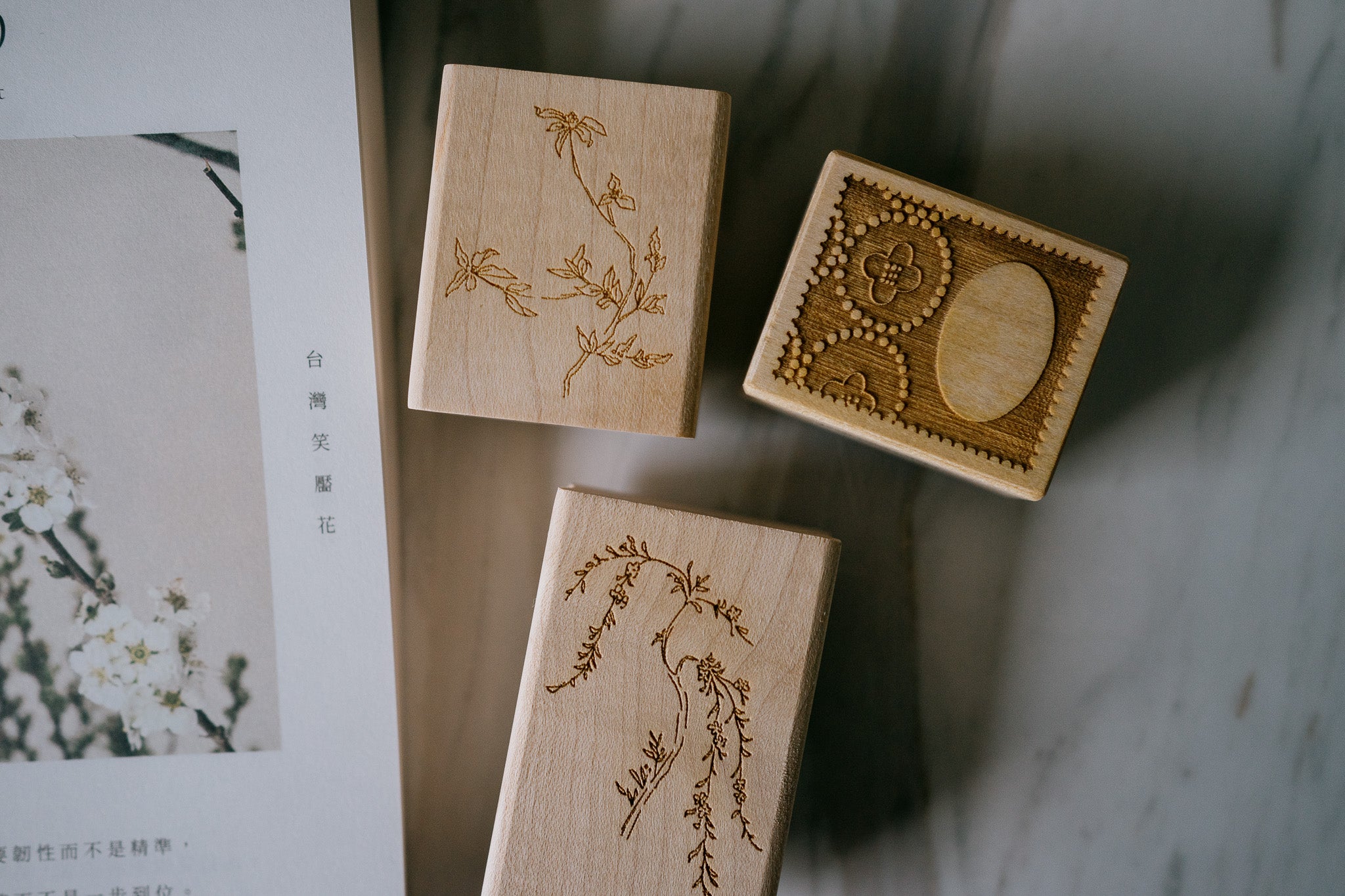 Jesslynn Padilla: Forsythia Branch Rubber Stamp