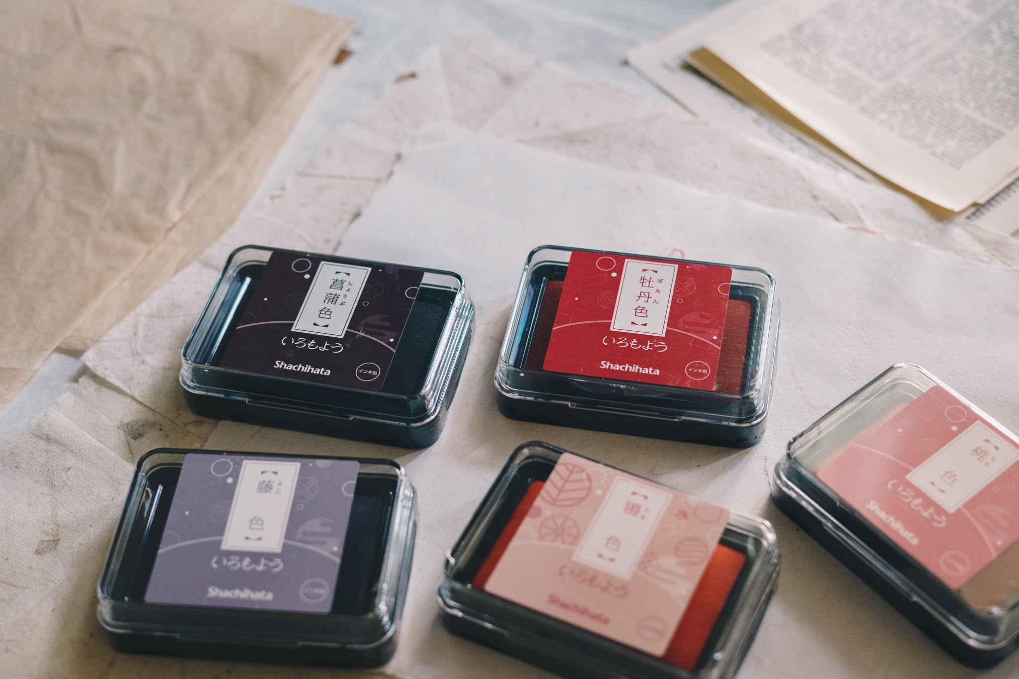 Shachihata Iromoyo Ink Pad (Pinks & Purples) 24 Colours - Smidapaper Ikigai Shop