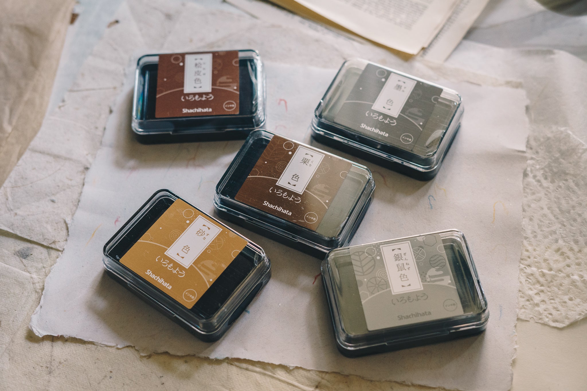 Shachihata Iromoyo Ink Pad (Neutrals) 24 Colours - Smidapaper Ikigai Shop