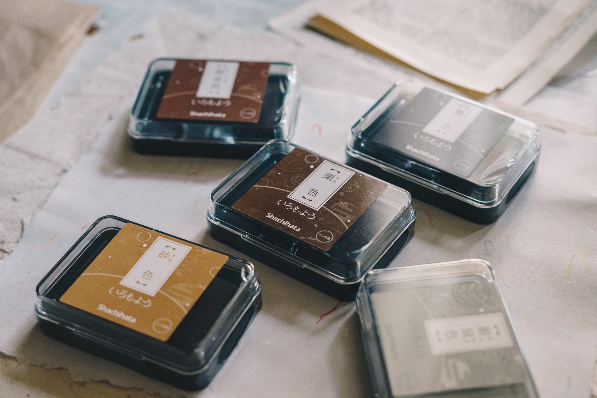 Shachihata Iromoyo Ink Pad (Neutrals) 24 Colours - Smidapaper Ikigai Shop