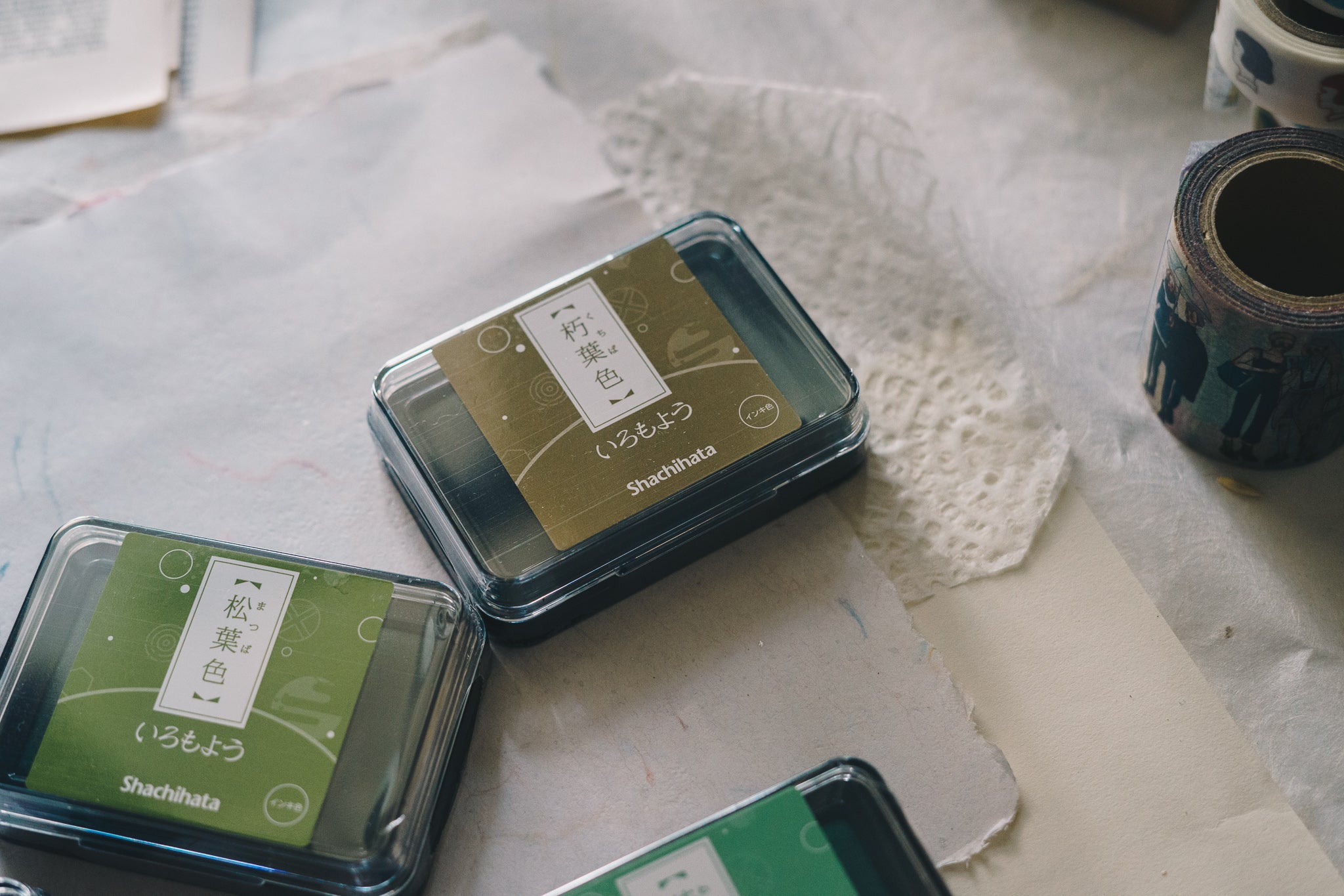 Shachihata Iromoyo Ink Pad (Greens) 24 Colours - Smidapaper Ikigai Shop