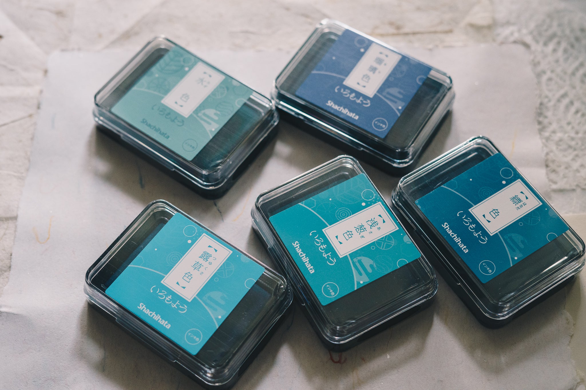 Shachihata Iromoyo Ink Pad (Blues) 24 Colours - Smidapaper Ikigai Shop