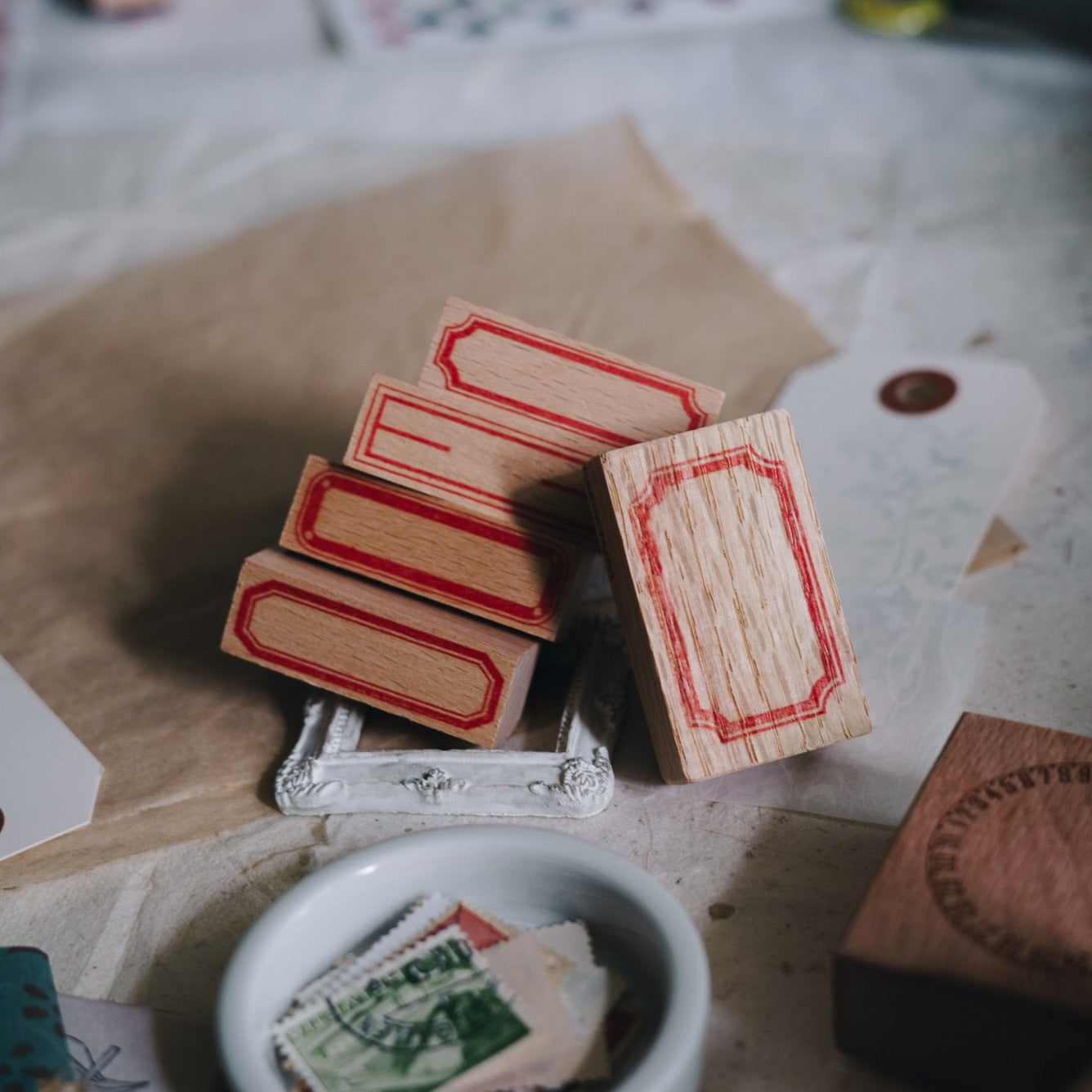 Kurukynki Long Frames Rubber Stamp (sold individually) - Smidapaper Ikigai Shop