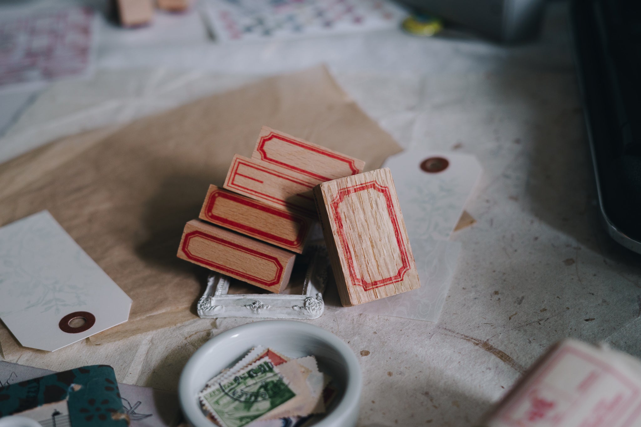 Kurukynki Long Frames Rubber Stamp (sold individually) - Smidapaper Ikigai Shop