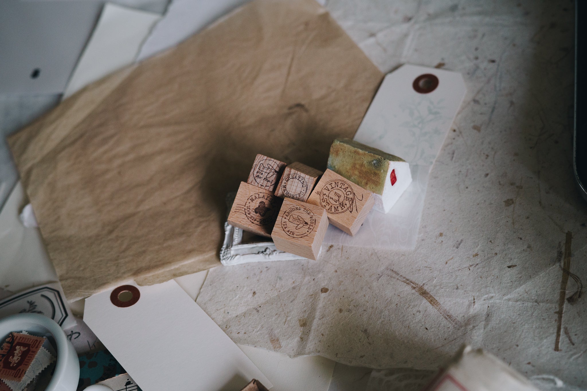 Kurukynki Postmark Rubber Stamp (sold individually) - Smidapaper Ikigai Shop
