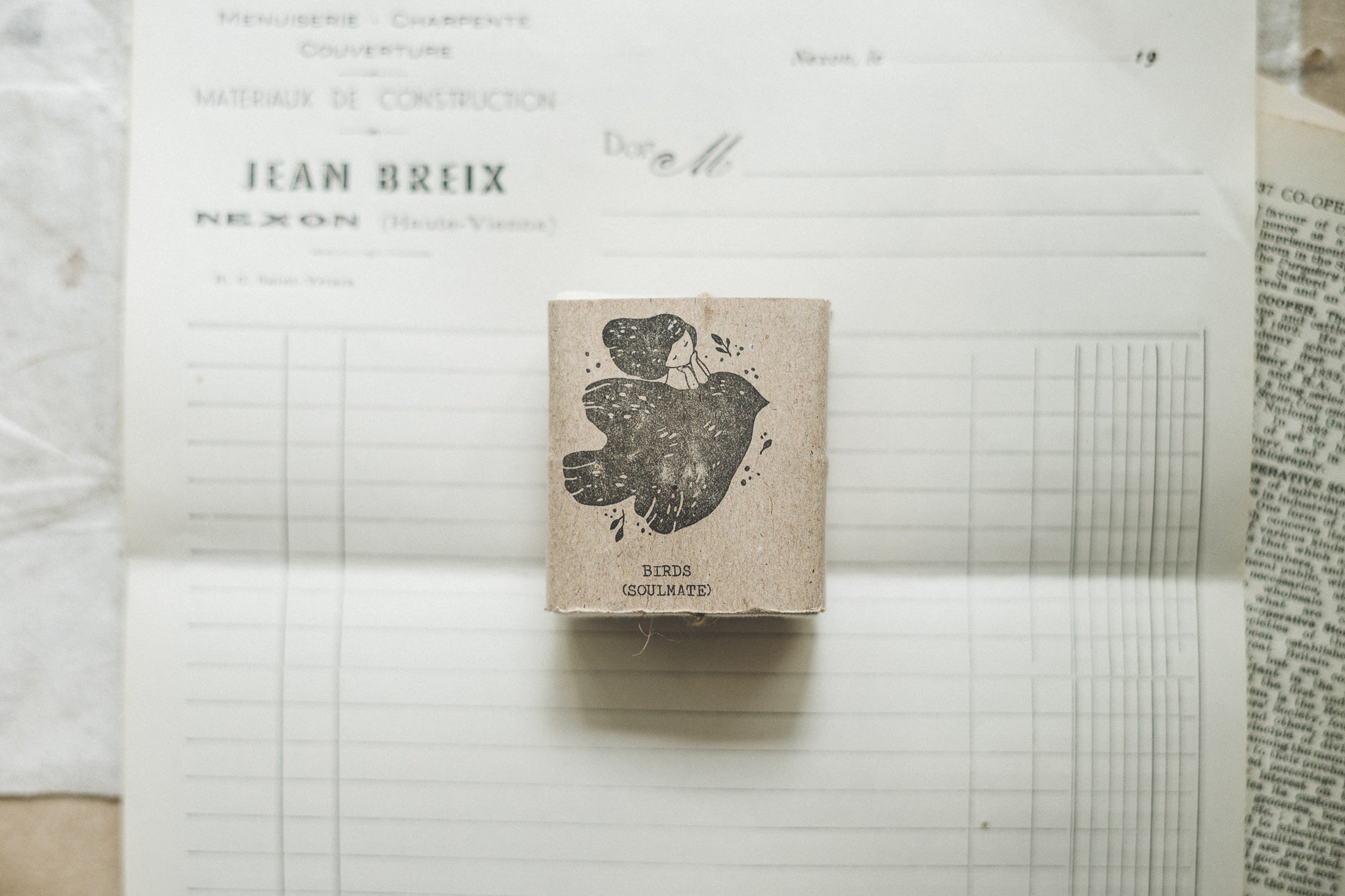 Black Milk Project Rubber Stamp - Birds: Soulmate - Smidapaper Ikigai Shop