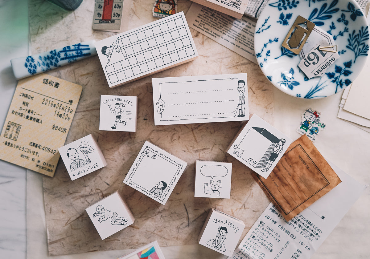 Rakukaki Rubber Stamp - Smidapaper Ikigai Shop