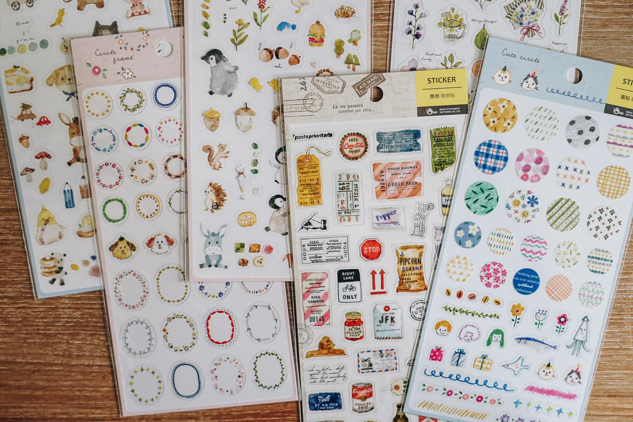 Circle Frame Zakka Stickers - Smidapaper Ikigai Shop
