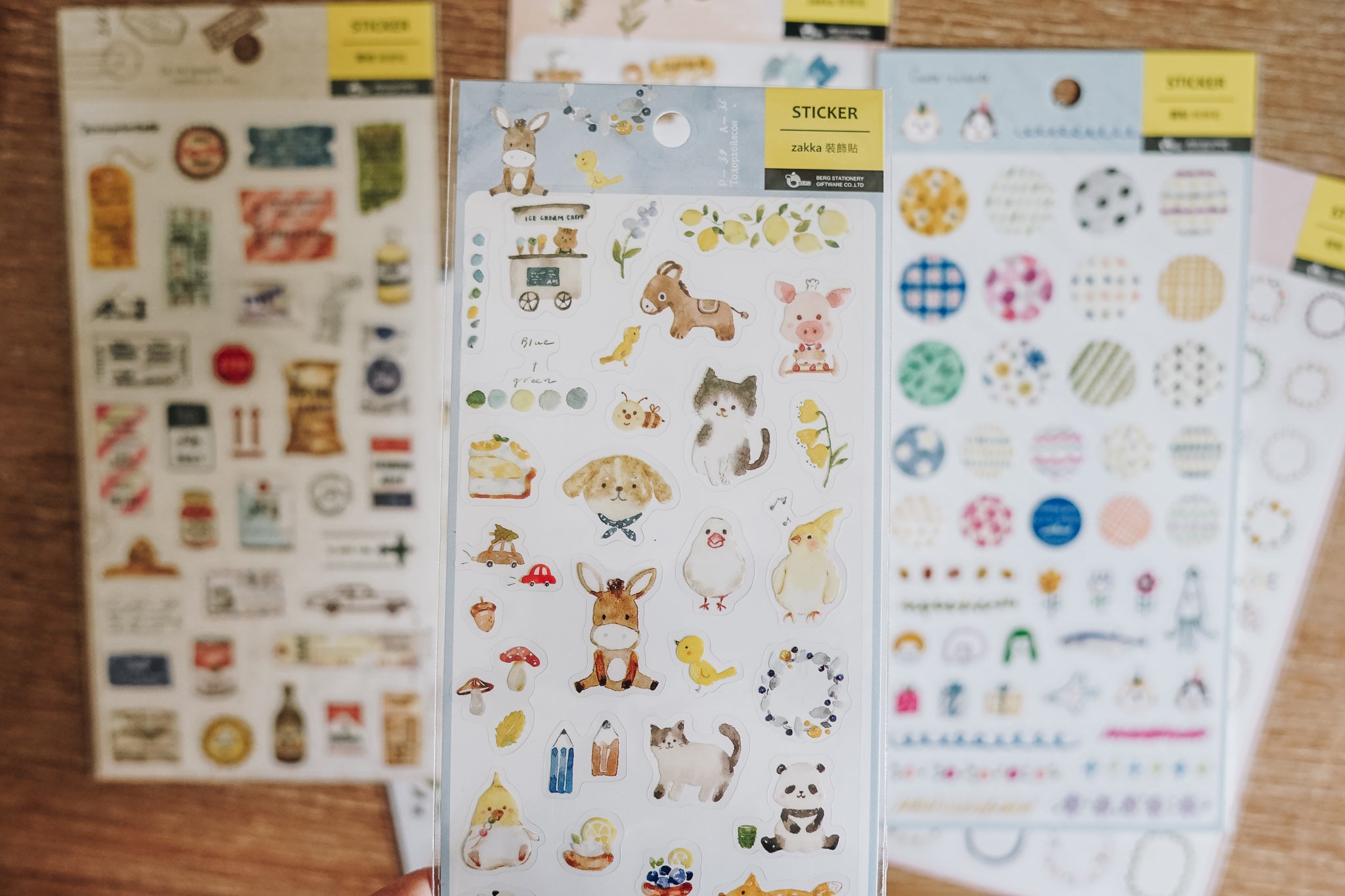 Farm Animal Friends Zakka Stickers - Smidapaper Ikigai Shop