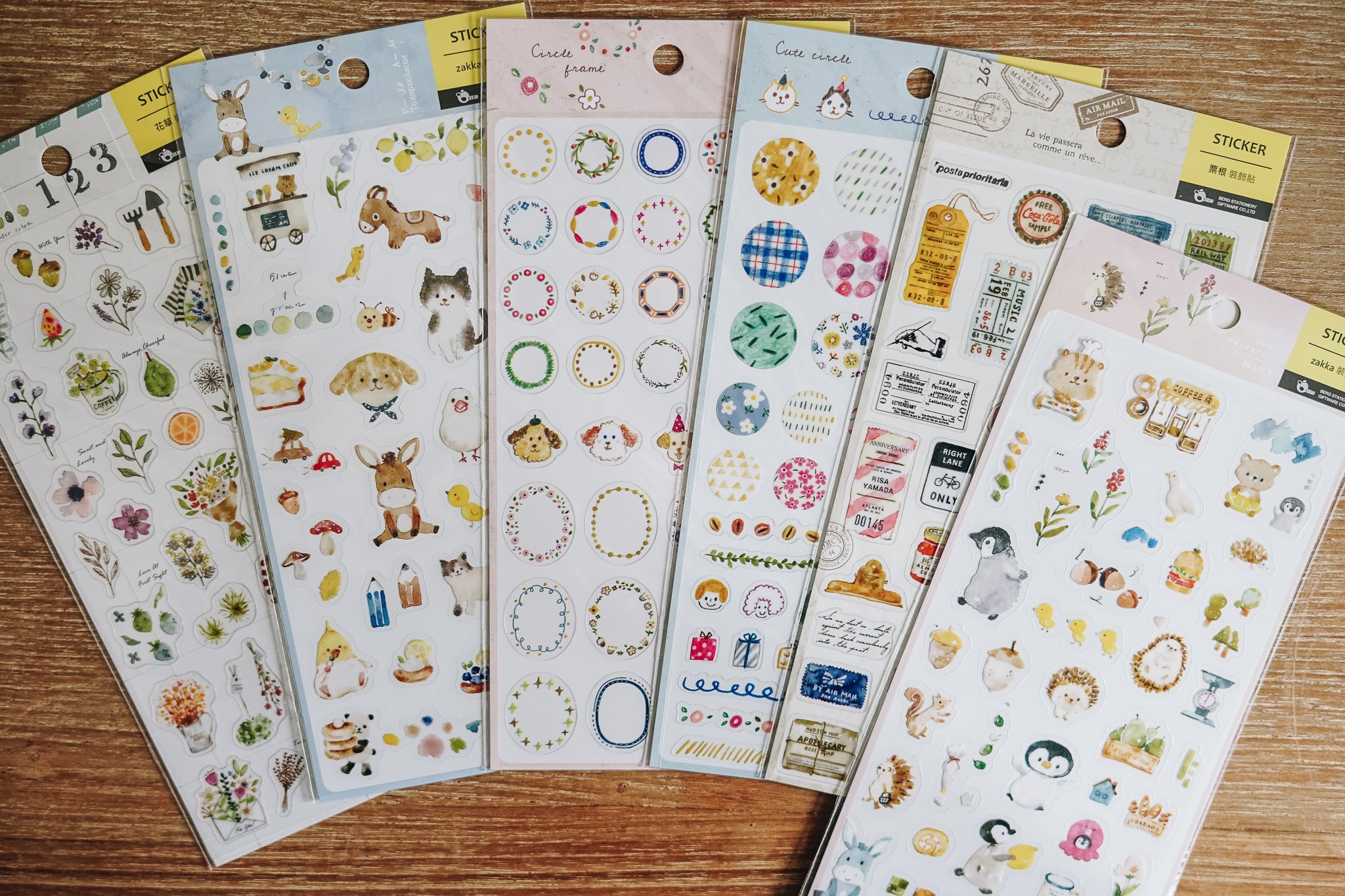 Circle Frame Zakka Stickers - Smidapaper Ikigai Shop