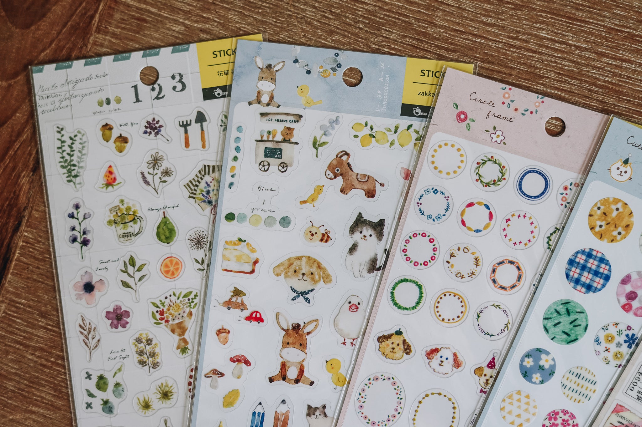 Farm Animal Friends Zakka Stickers - Smidapaper Ikigai Shop