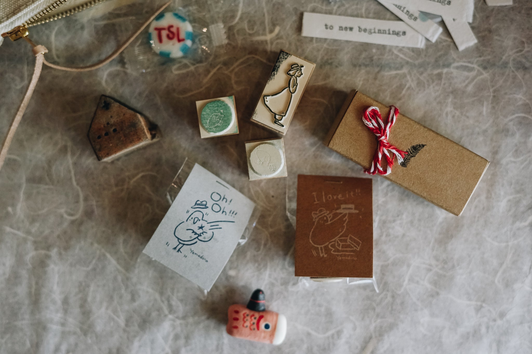 Yamadoro Catch the Gift Rubber Stamp - Smidapaper Ikigai Shop
